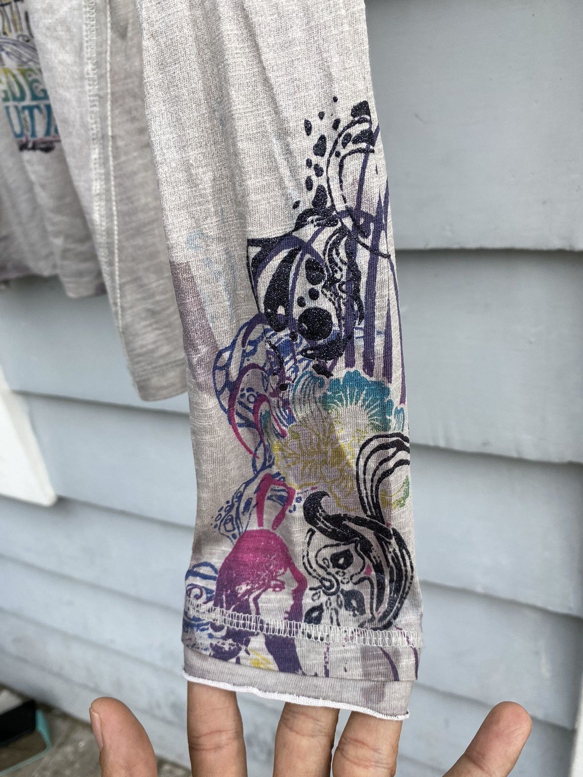 Esprit Esprit Psychedelic Graphic with Crazy Details & Crazy Design Size L / US 10 / IT 46 - 10 Thumbnail