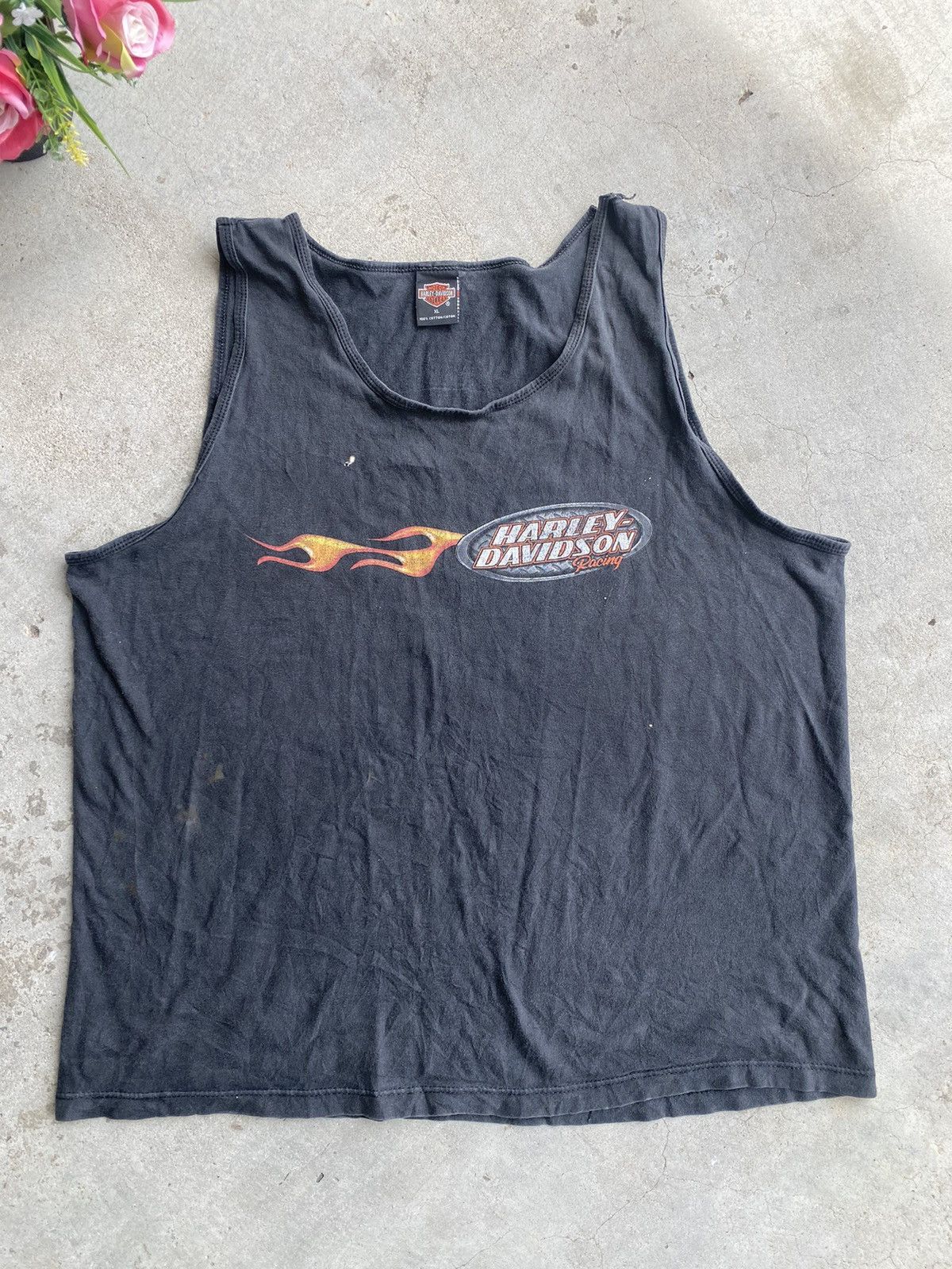 Vintage Distressed 🔥 Vintage Usa made 90s Harley Davidson Sleeveless Size US XL / EU 56 / 4 - 4 Thumbnail