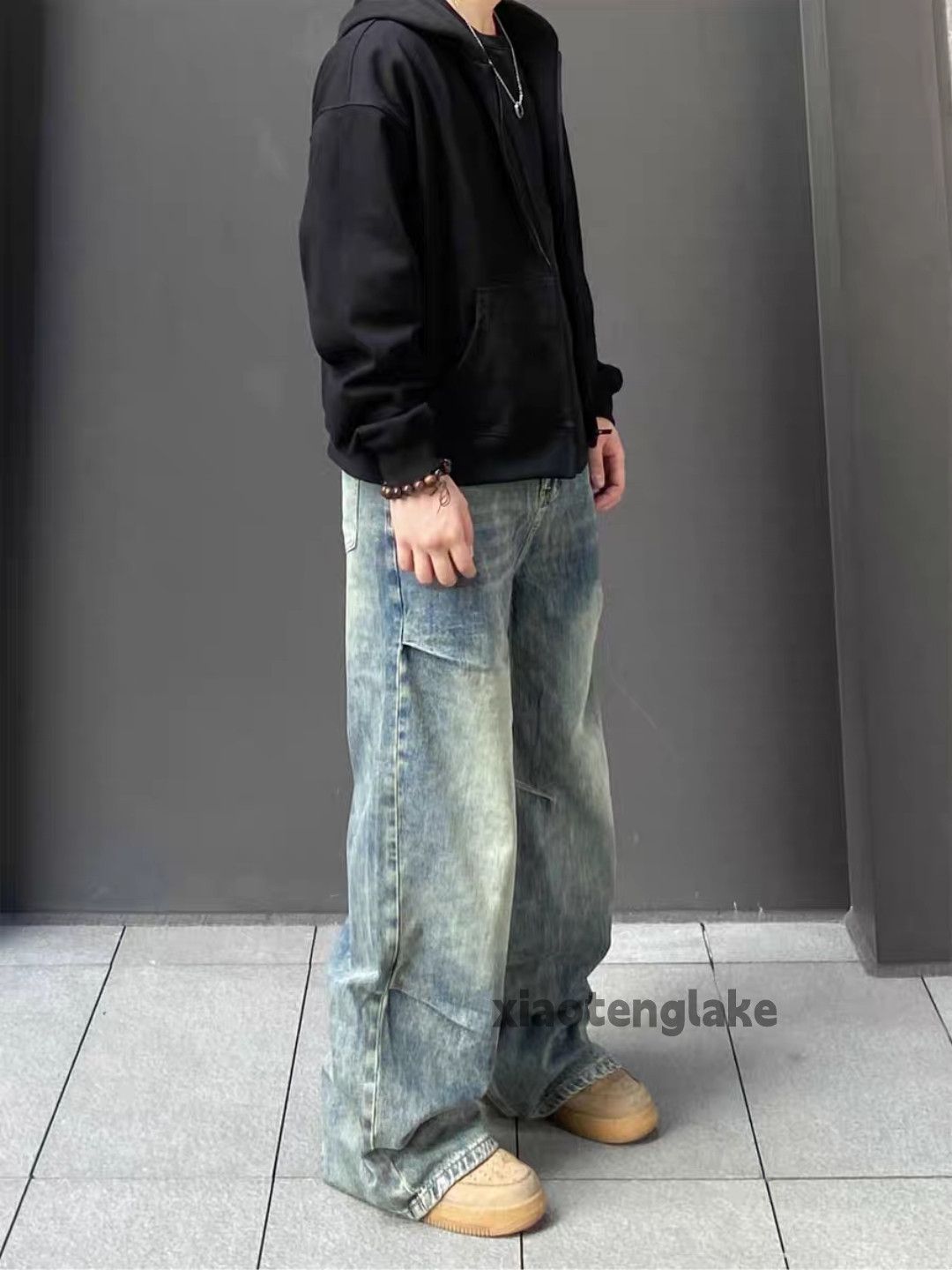 Jean × Vintage washed faded cleanfit skate hiphop pleated y2k jeans Size US 30 / EU 46 - 5 Thumbnail