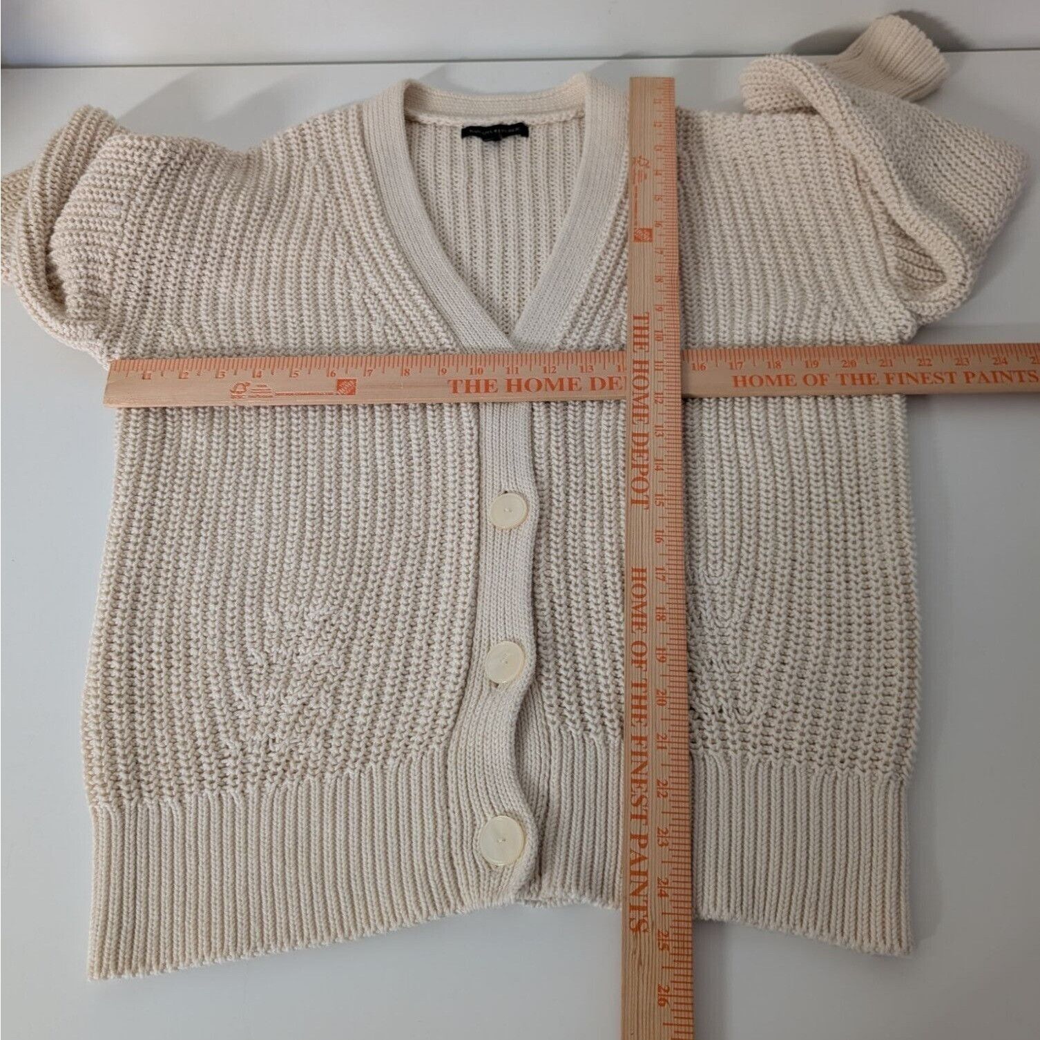 Banana Republic Banana Republic Ribbed Cardigan Womens Size Medium Ivory Size M / US 6-8 / IT 42-44 - 7 Thumbnail
