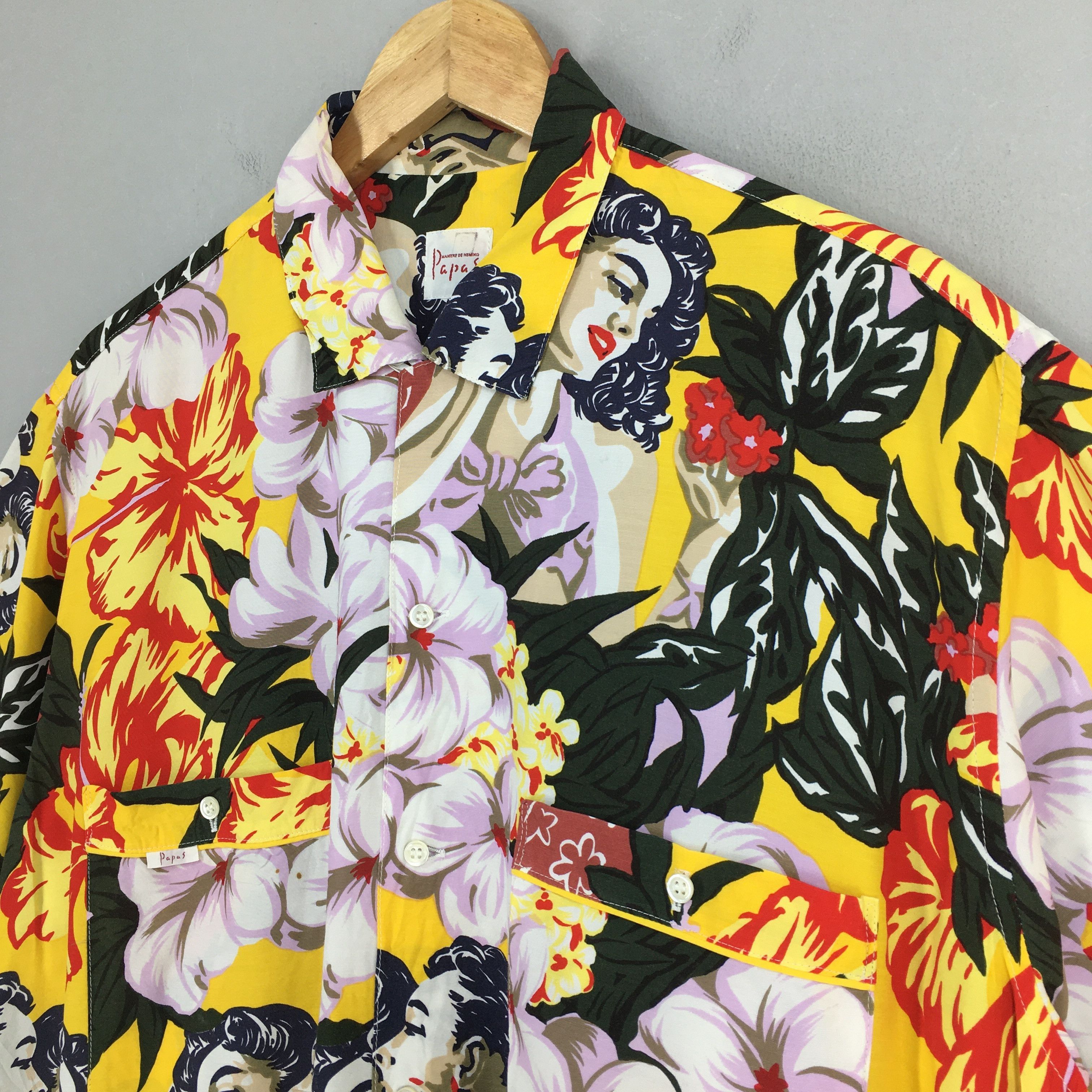 Japanese Brand Vintage 80s Papas Maniere De Heming Hawaii Shirt Large Size US L / EU 52-54 / 3 - 3 Thumbnail