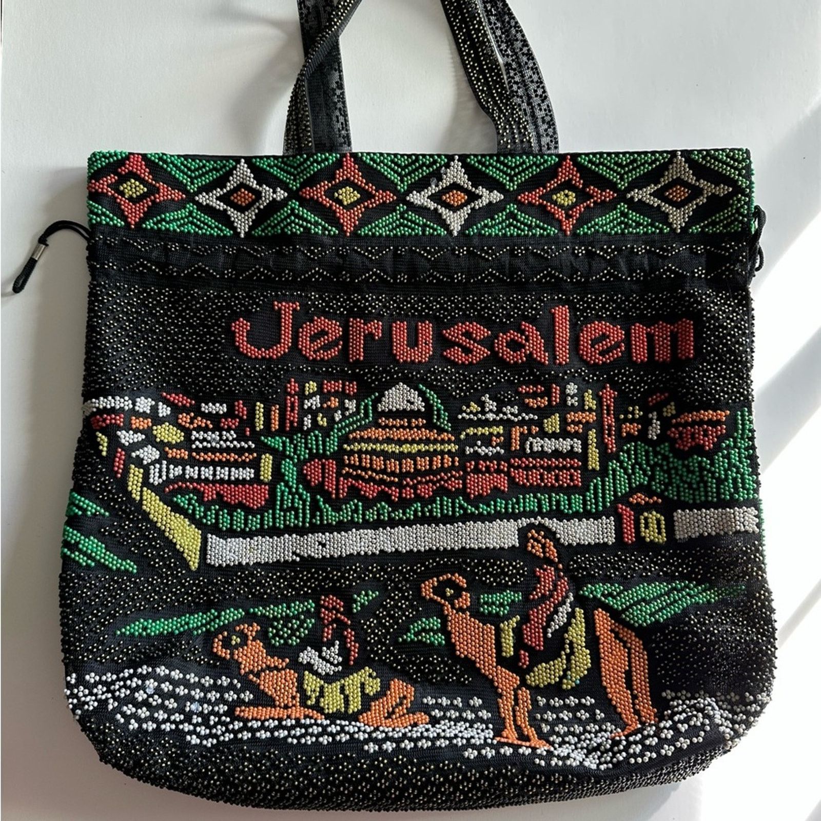 Other Vintage 80s gem Breaded Jerusalem Draw String Tote Bag Size ONE SIZE - 1 Thumbnail