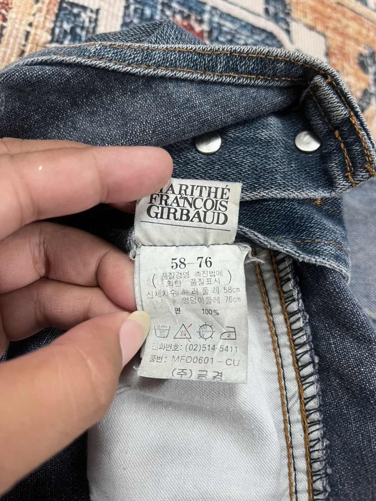 Marithe + Francois Girbaud Vtg Marithe Francois Girbaud Overall Denim Size US 33 - 14 Thumbnail