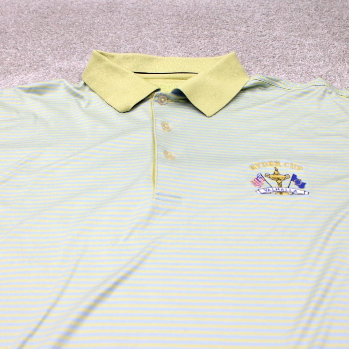 Cutter & Buck Cutter & Buck Polo Signature Polo Shirt Mens Large Green Ryder Cup Logo Valhalla Size US L / EU 52-54 / 3 - 4 Thumbnail