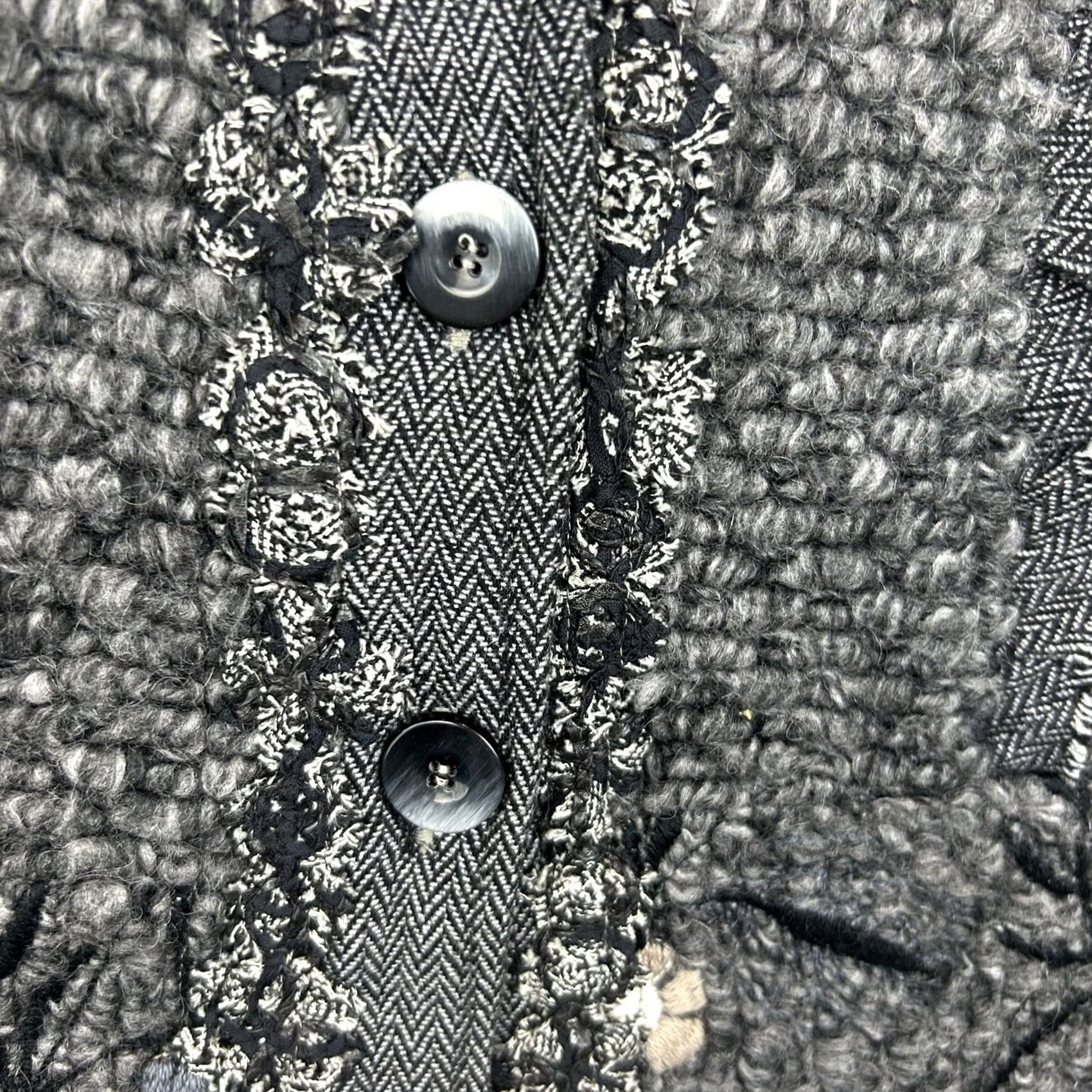 Vintage Marilu Sweater Vest Womans S Button Up Wool Blend Gray Made in Italy Art to Wear Size S / US 4 / IT 40 - 4 Thumbnail
