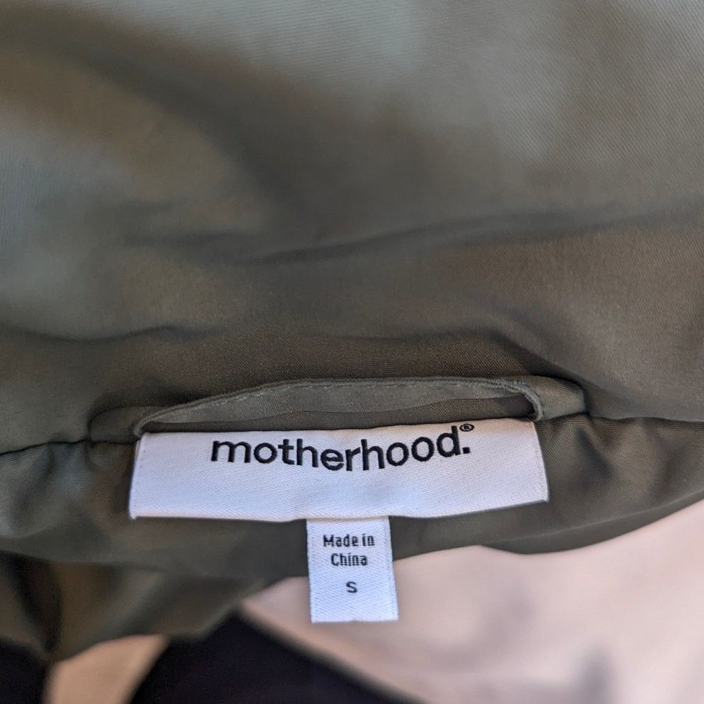 Other Motherhood Maternity Olive Green Long Light Puffer Vest Size S / US 4 / IT 40 - 6 Thumbnail