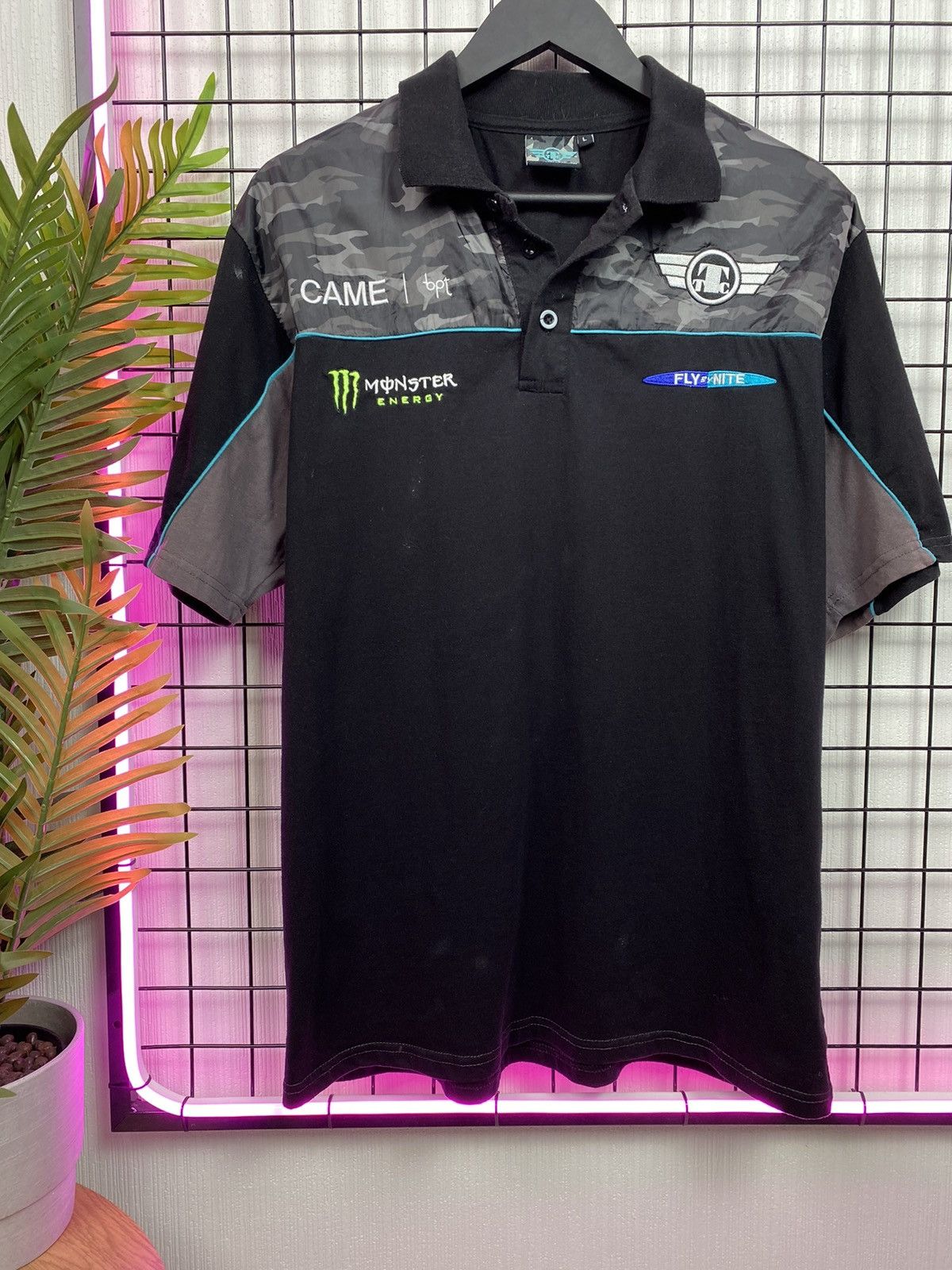 Other Monster Energy Racing Polo tee Men L size black T-Shirt Size US L / EU 52-54 / 3 - 1 Thumbnail