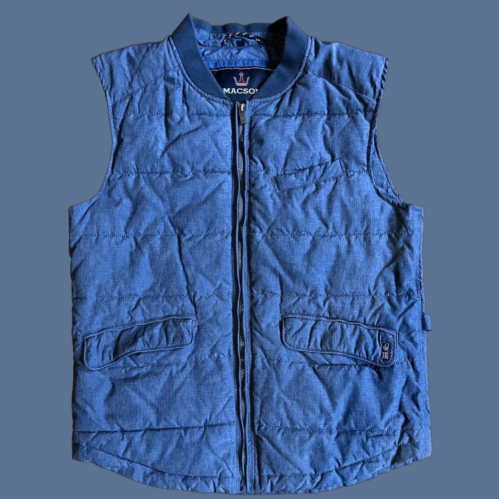 Vintage Macson Vest Men’s XL Blue Puffer Vest All Seasons Lined Pockets Zip Short Jacket/Coat Casual Workwear Regular Fit Vintage No Size US XL / EU 56 / 4 - 1 Thumbnail