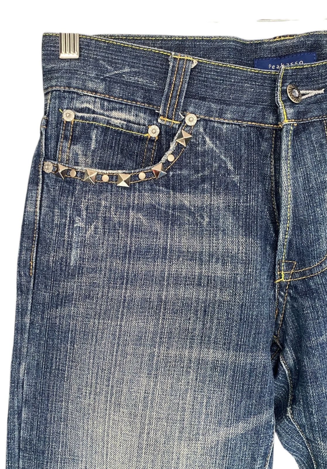 If Only Was True × Japanese Brand Rare PEAKASSO spike skinny jeans Size 30" / US 8 / IT 44 - 6 Thumbnail