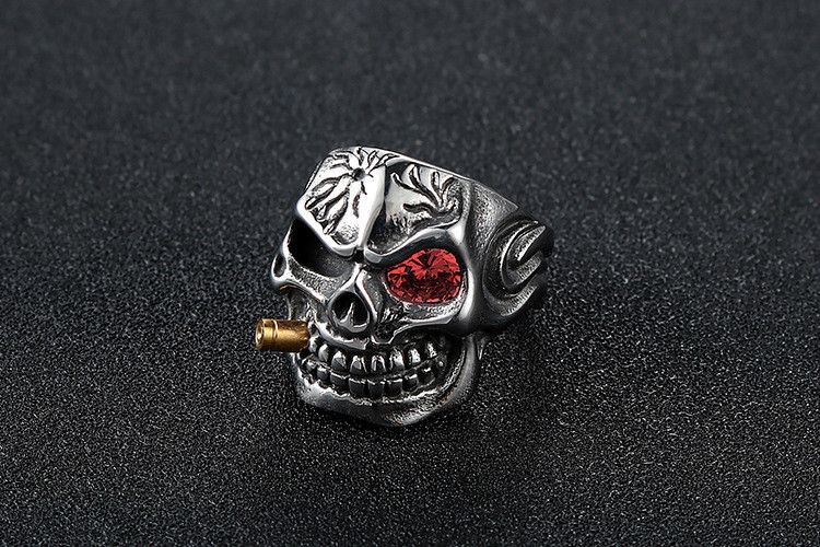 Japanese Brand × Jewelry × Vintage Red Eye Skull Ring Size ONE SIZE - 1 Thumbnail