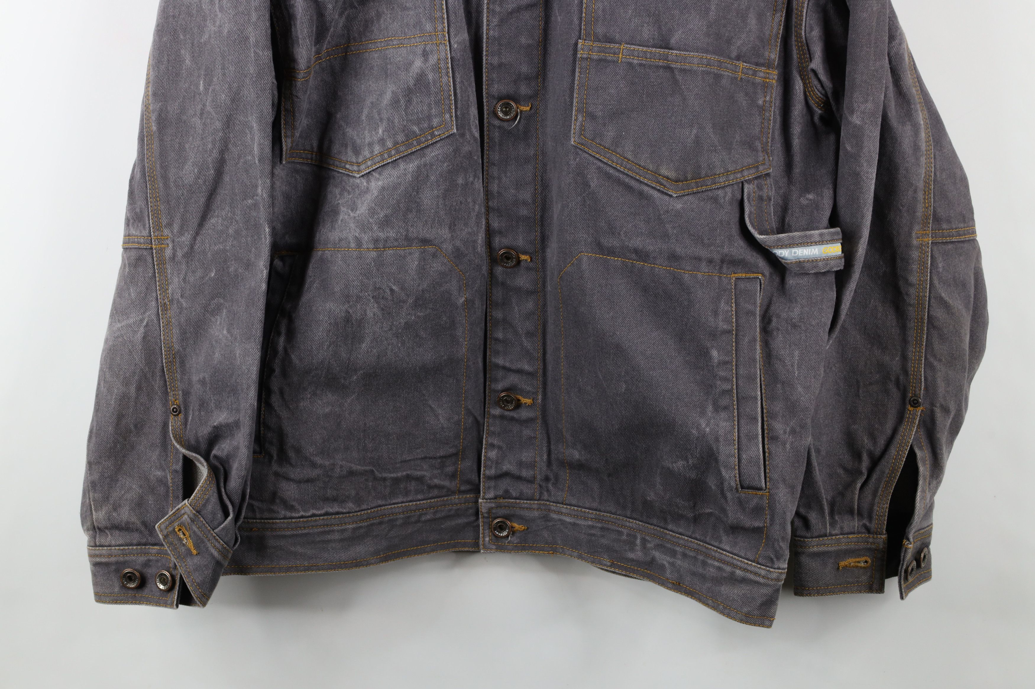 Vintage Vintage 90s Y2K Streetwear Baggy Denim Trucker Jacket Gray Size US M / EU 48-50 / 2 - 3 Thumbnail