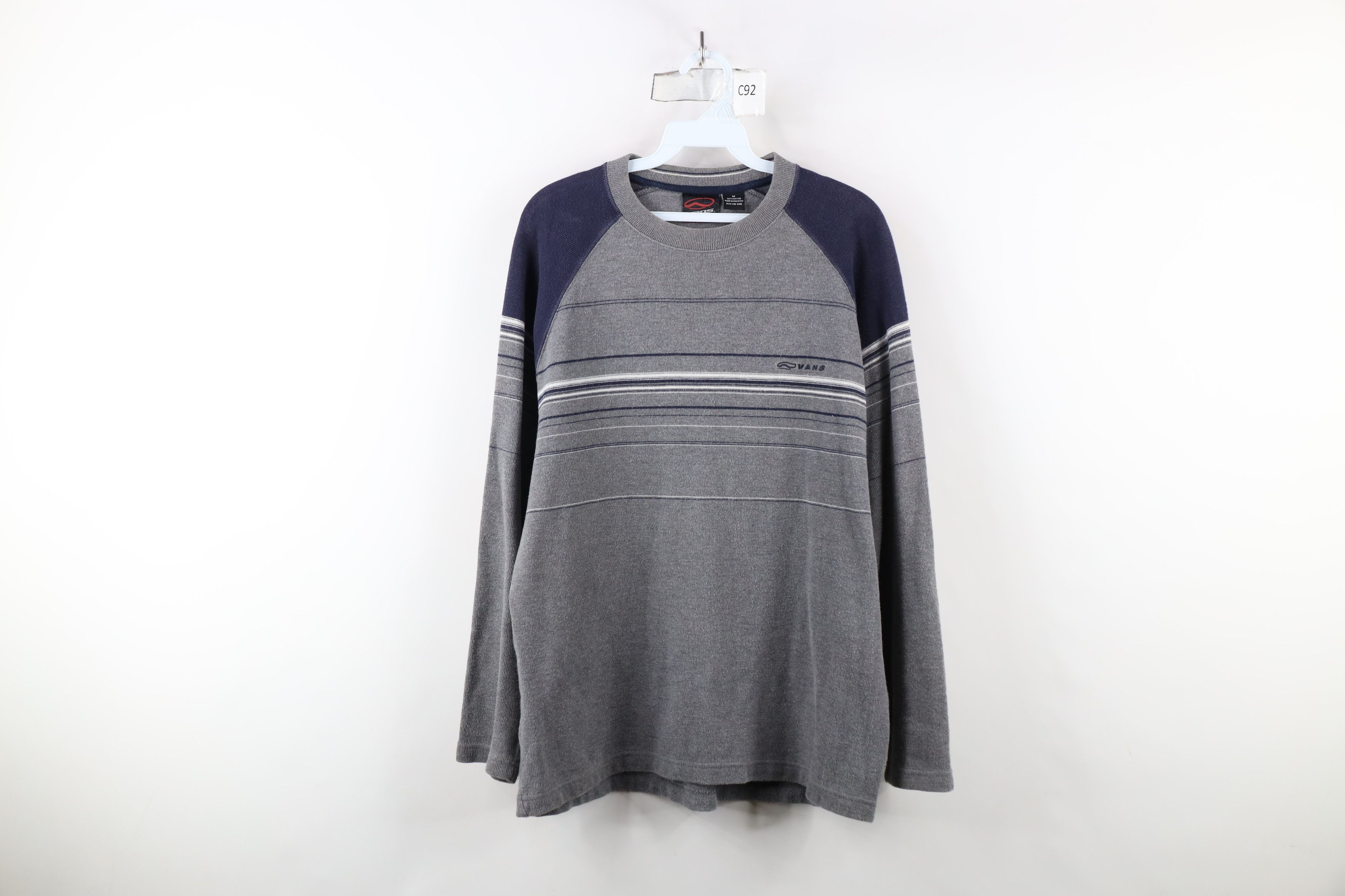 Vans × Vintage Vintage 90s Y2K Vans Skateboarding Knit Long Sleeve T-Shirt Size US M / EU 48-50 / 2 - 1 Thumbnail