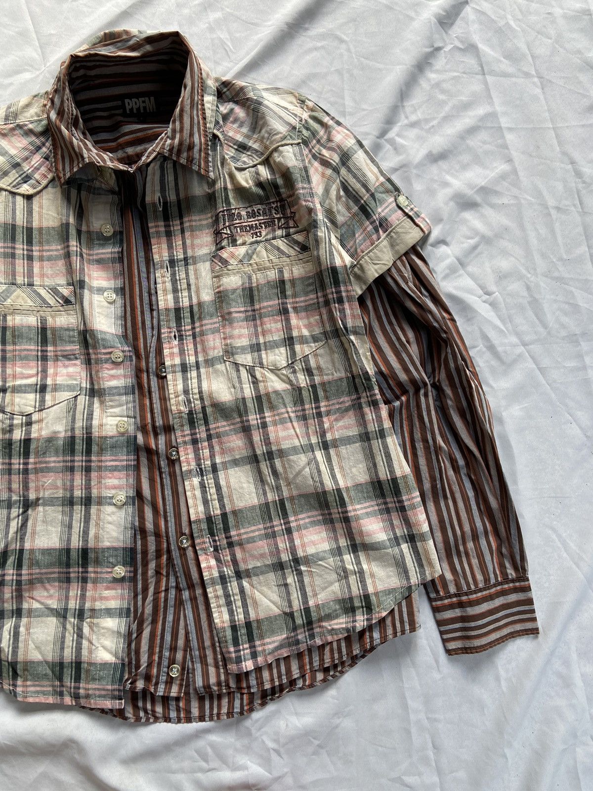 PPFM JIZOST BATSU 2 IN 1 PPFM CASUAL STRIPED BUTTON DOWN SHIRT Size US S / EU 44-46 / 1 - 4 Thumbnail