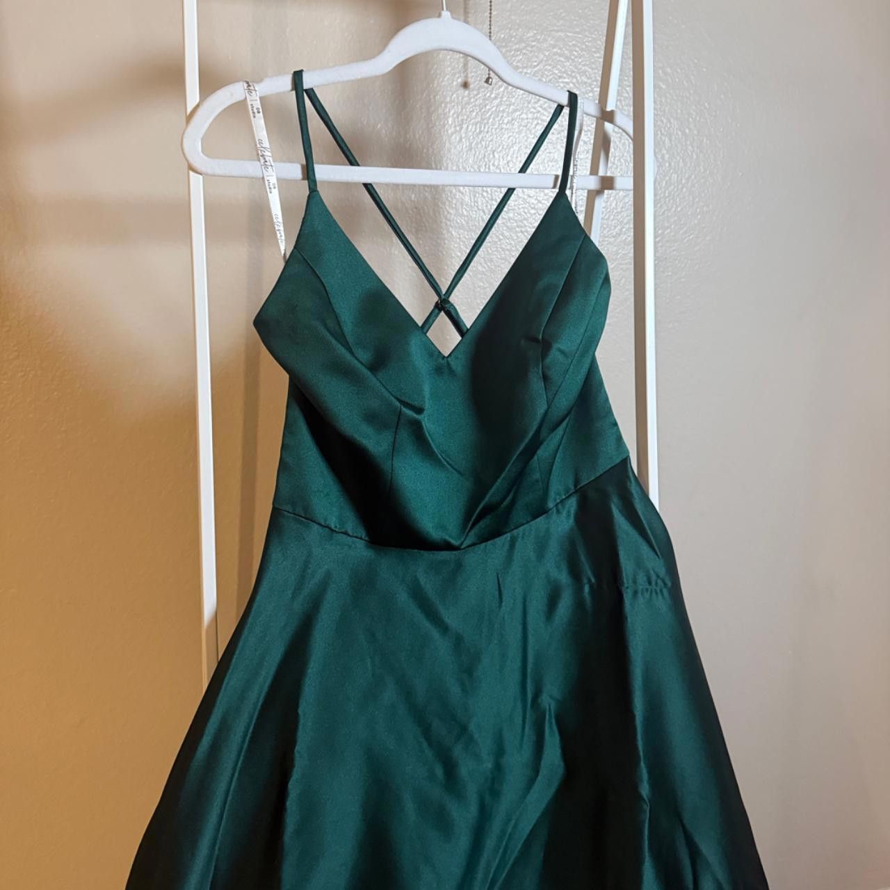 Designer davids bridal emerald green dress Size S / US 4 / IT 40 - 3 Thumbnail