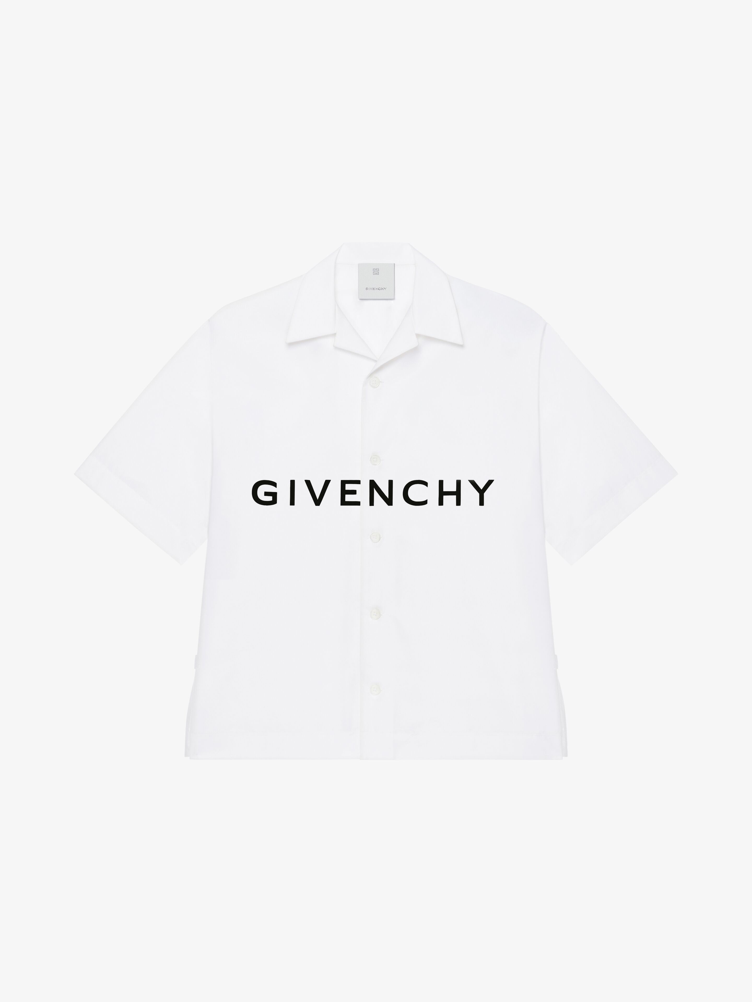 Givenchy o1w1db10925 SS Boxy Fit Hawaiin Collar Shirt in White Size US L / EU 52-54 / 3 - 1 Thumbnail
