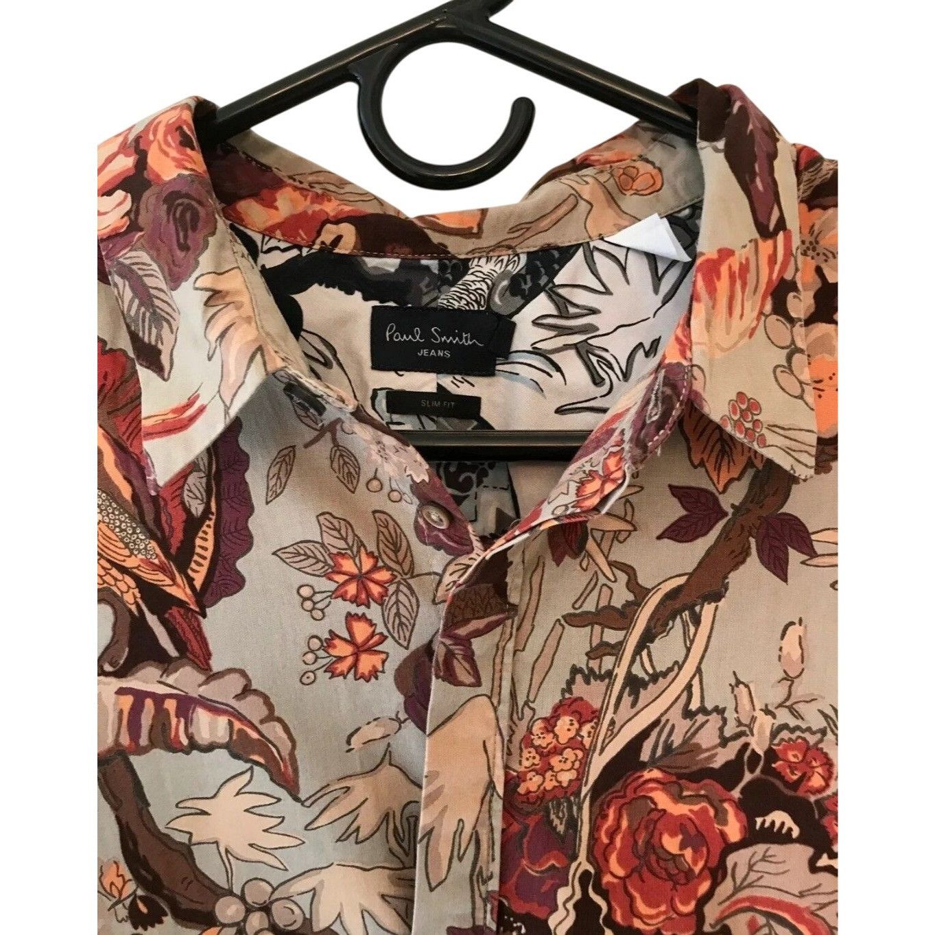 Paul Smith Paul Smith Jeans Men's XL Graphic Print Shirt, Slim Fit, Bir Size US XL / EU 56 / 4 - 2 Thumbnail