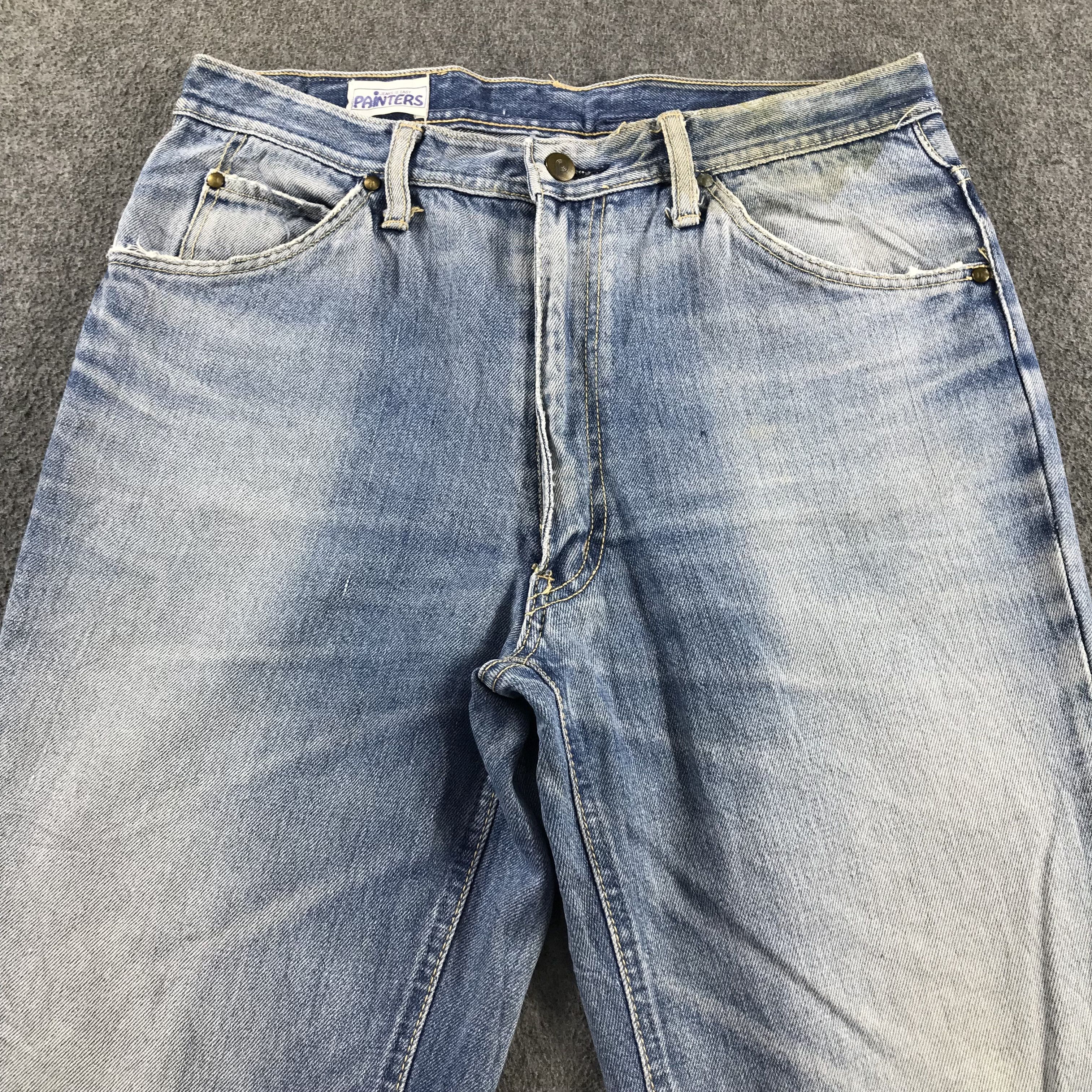 Japanese Brand Vintage Japanese Painters Jeans Distress Denim Jeans KJ3448 Size US 32 / EU 48 - 3 Thumbnail