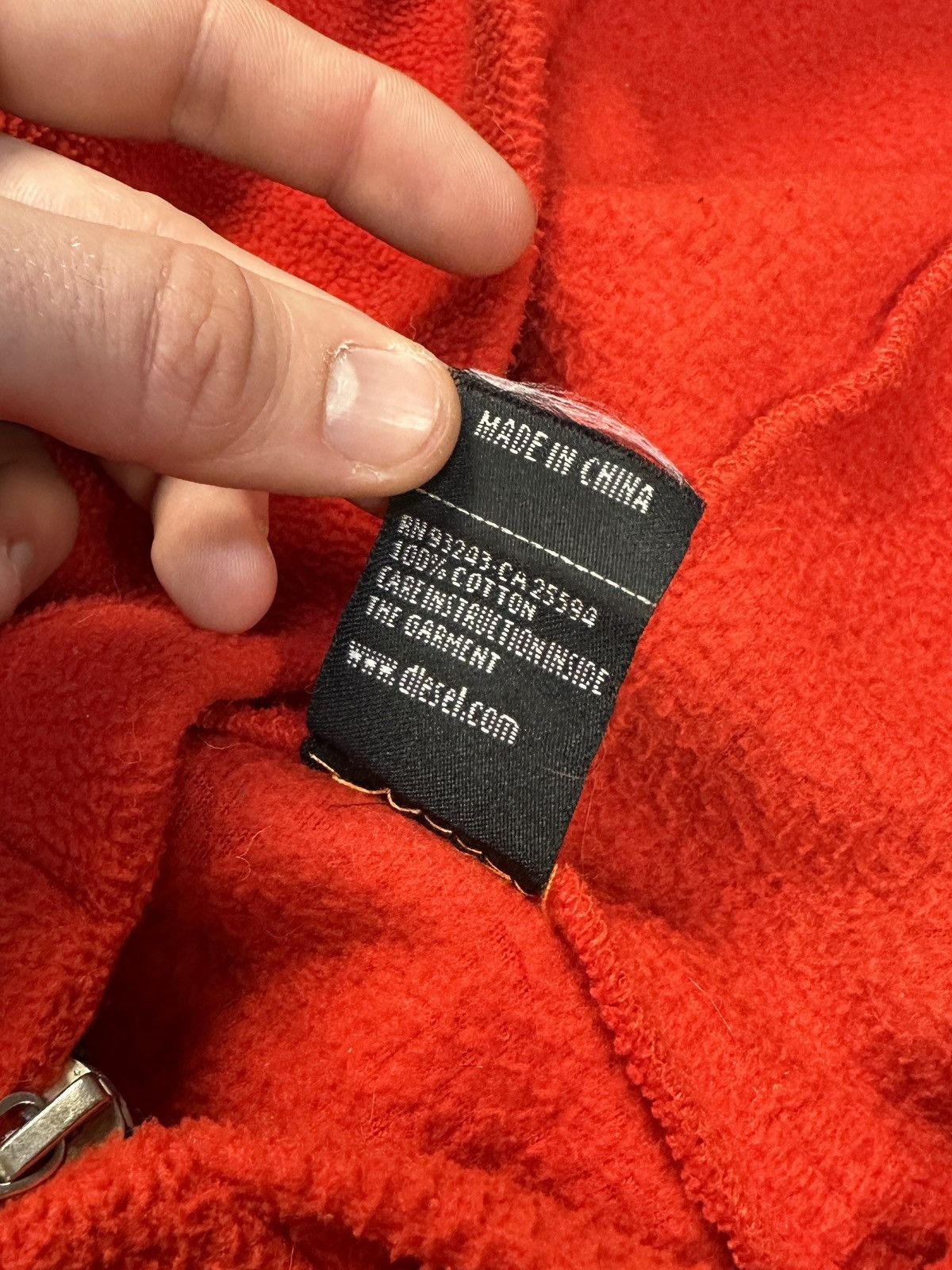 Diesel Y2K Vintage Diesel zip up Hoodie Fleece Avant Garde Rare VTg Size US L / EU 52-54 / 3 - 5 Thumbnail