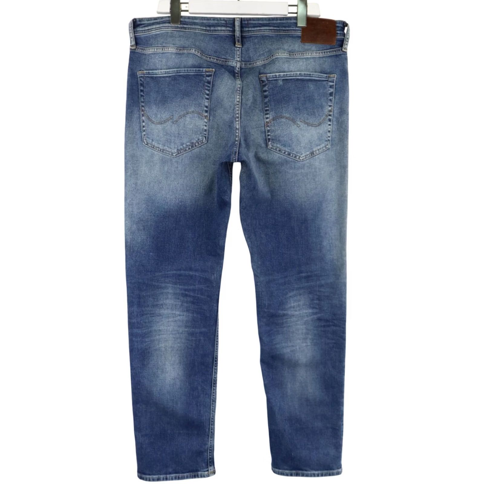 Jack & Jones JACK & JONES Comfort/Mike Jeans Men's W36/L32 Blue Distressed Whiskers Button Shirt Size US 36 / EU 52 - 2 Thumbnail