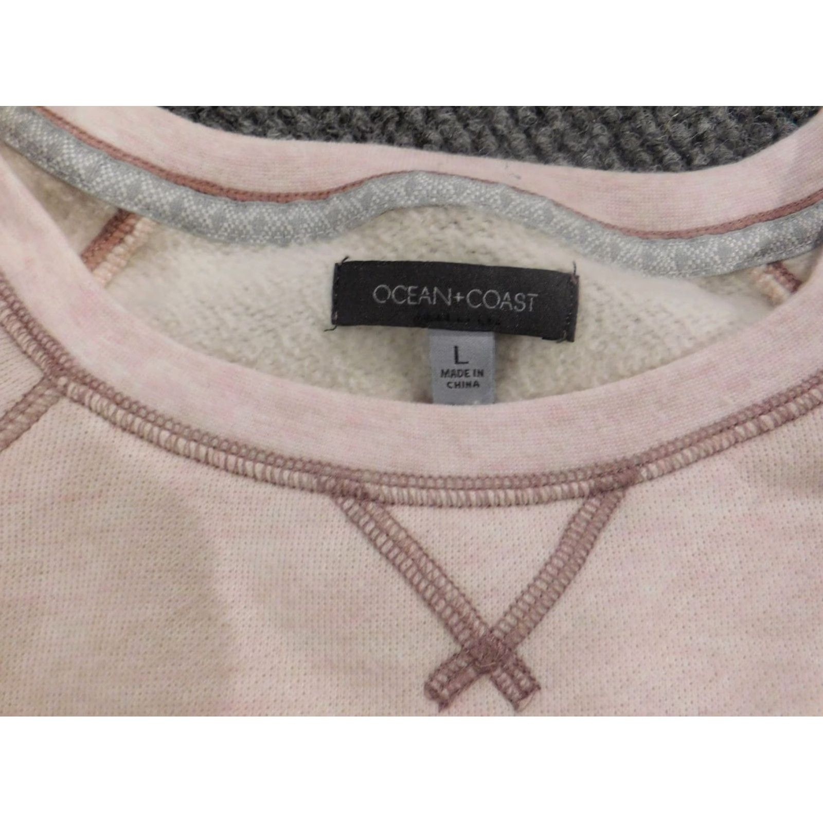 Vintage Ocean & Coast Sweater Womens Large Purple Pullover Crewneck Knit Raglan Sleeve Cotton Logo Stretch Vintage No Size L / US 10 / IT 46 - 5 Thumbnail