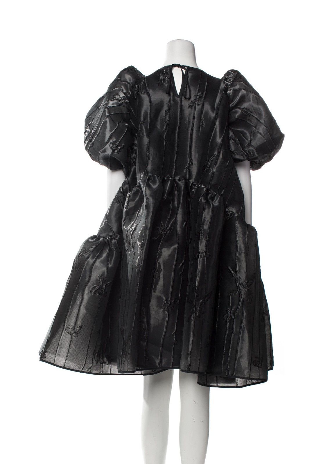 Cecilie Bahnsen Cecilie Bahnsen Reflective Black Midi Dress Size M / US 6-8 / IT 42-44 - 5 Thumbnail