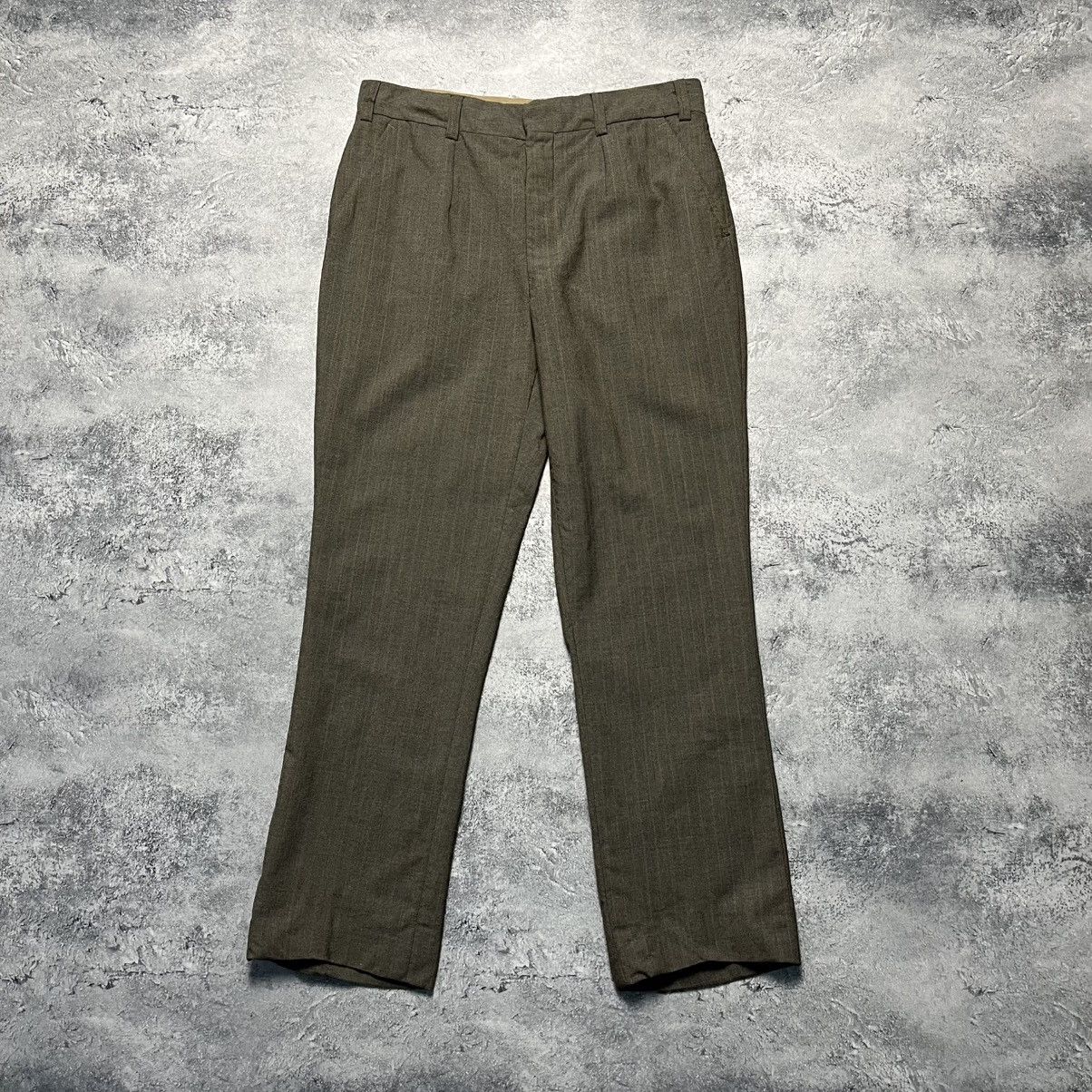 Aquascutum × Vintage Vintage Aquascutum Striped Wool Brown Suit Blazer Pants Size 42L - 17 Thumbnail