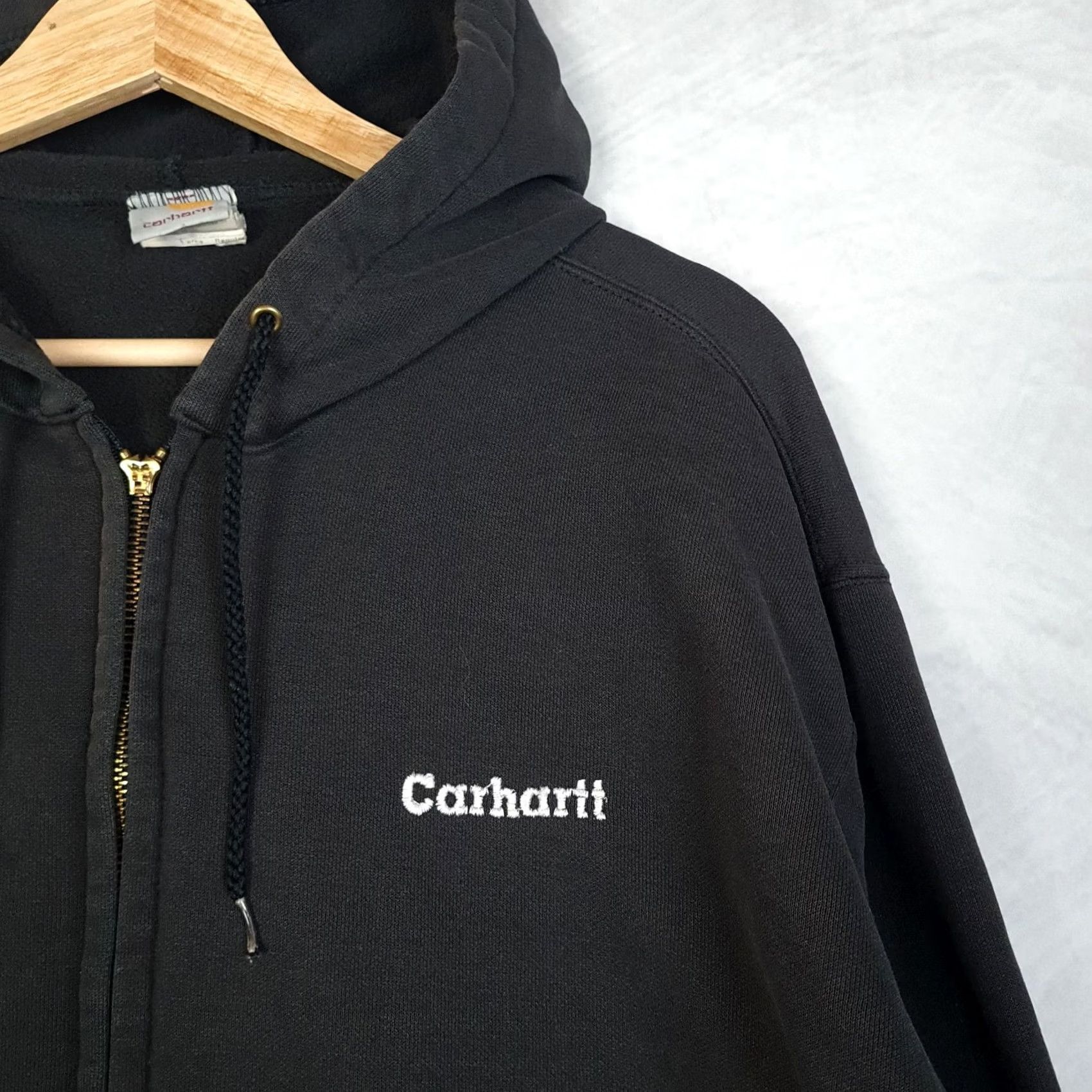 Carhartt VINTAGE Carhartt Hoodie Mens Large Black Full Zip Sweatshirt Workwear Size US L / EU 52-54 / 3 - 4 Thumbnail