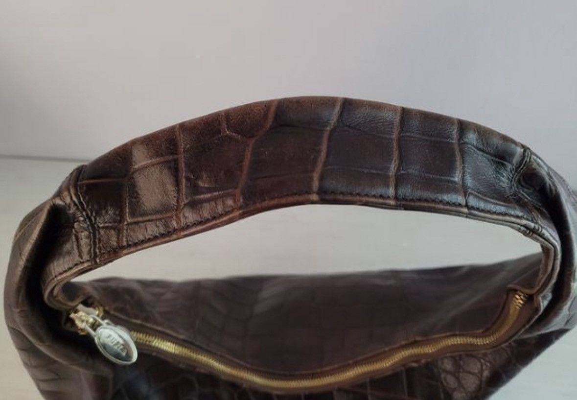 Furla Furla croc leather chocolate hobo bag Size ONE SIZE - 6 Thumbnail