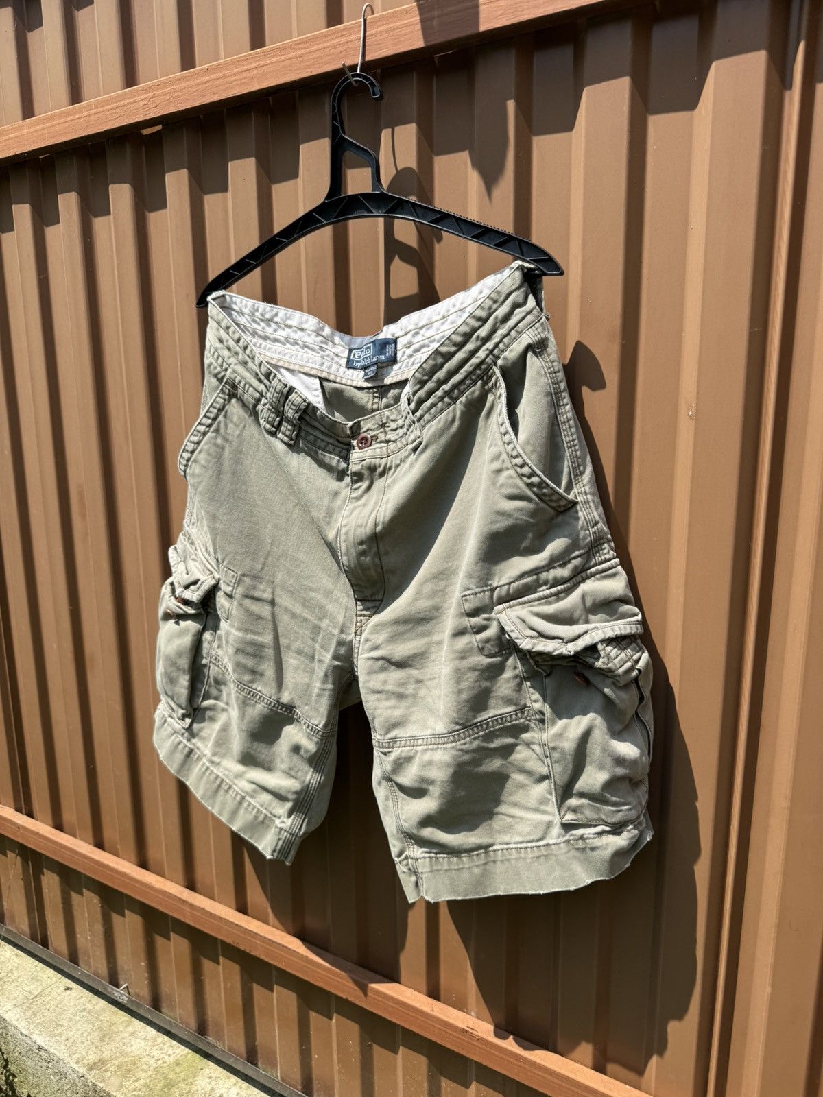 Vintage Vintage Polo Ralph Lauren Cargo Y2k Shorts Size US 33 - 3 Thumbnail