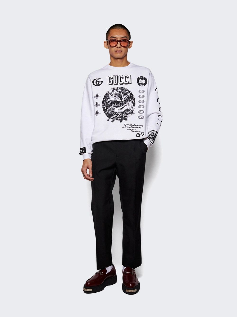 Gucci o1loc1c0925 Wool Blend Twill Pant in Black Size US 28 / EU 44 - 2 Thumbnail