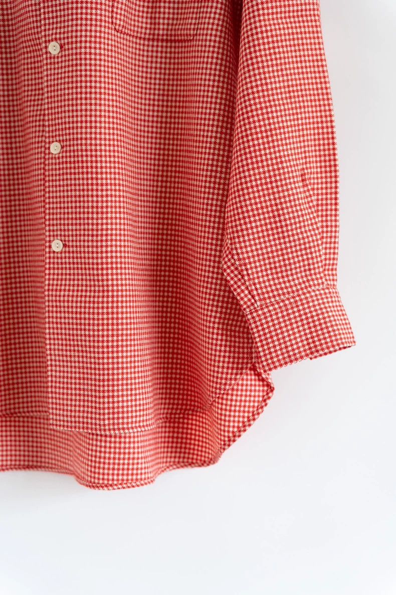 Yohji Yamamoto Yohji Yamamoto 93aw houndstooth red shirt 2503-Nextarrow Size US M / EU 48-50 / 2 - 4 Thumbnail