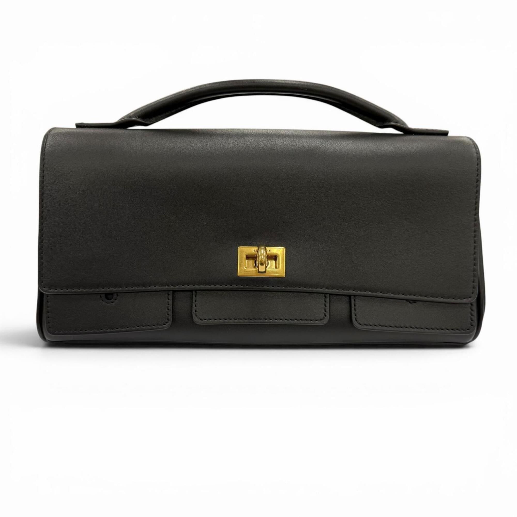 Balenciaga BALENCIAGA 834943 Bel Air Small Clutch Bag, 2-Way Leather Shoulder Black, Made in Italy, Women's, with Dust Bag Size ONE SIZE - 1 Thumbnail