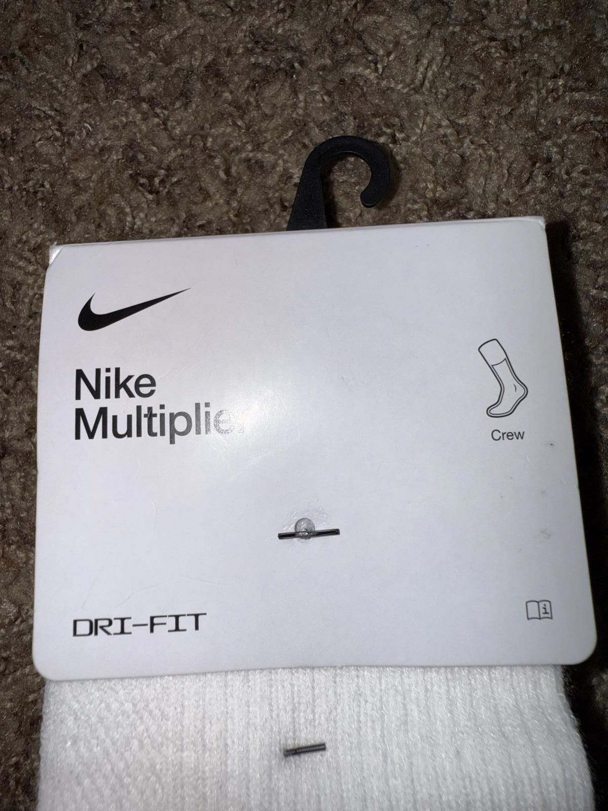 Nike Nike Multiplier Dri-Fit Tennis Running Crew Socks (2 Pairs) Sample Size ONE SIZE - 7 Thumbnail
