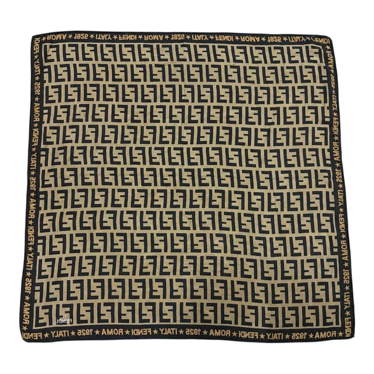Fendi Fendi FF Zucca Monogram Square Silk Scarf Neckerchief Size ONE SIZE - 2 Thumbnail