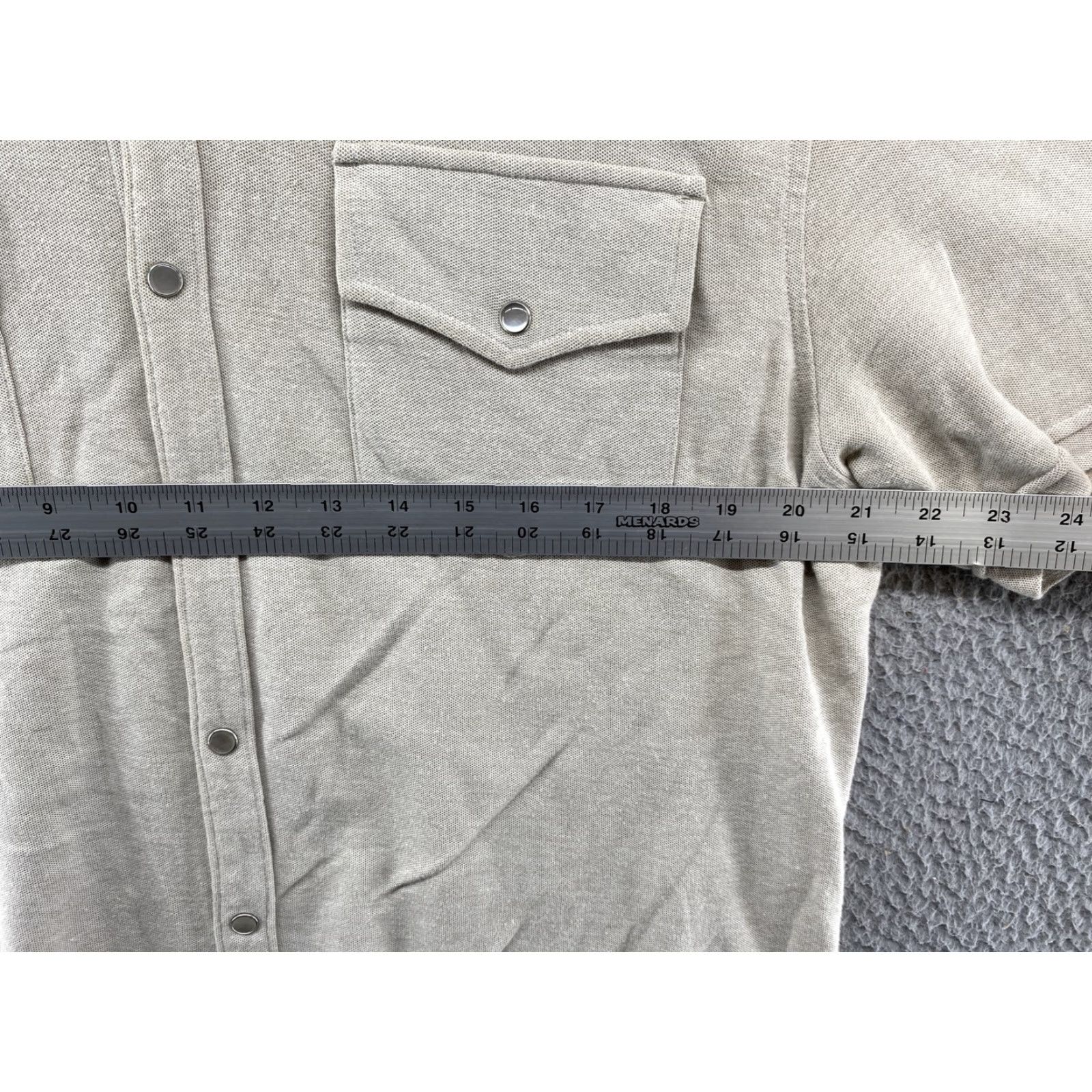 Calvin Klein Calvin Klein Jeans Short Sleeve Pearl Snap Down Shirt Men’s XL Beige Button-Up Casual Size US XL / EU 56 / 4 - 3 Thumbnail