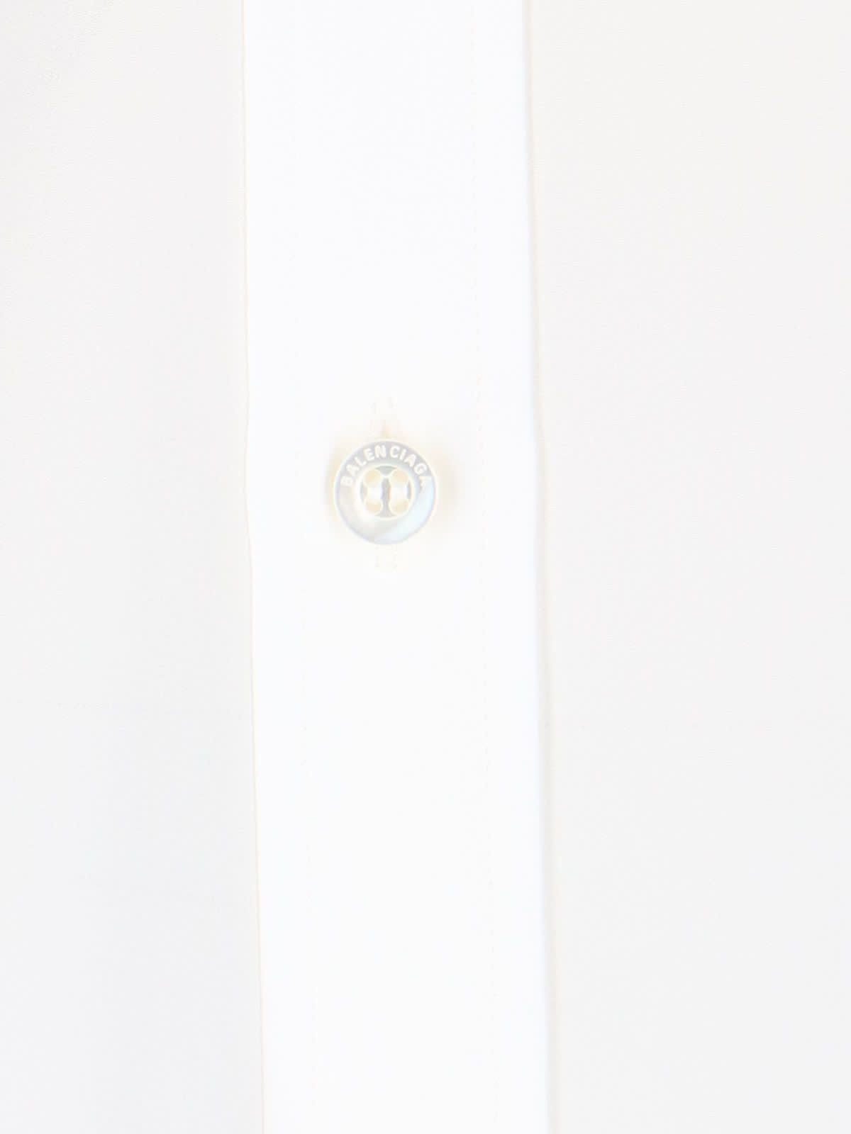 Balenciaga o1bcso1str1124 Fluid Blouse Shirt in White Size M / US 6-8 / IT 42-44 - 5 Thumbnail