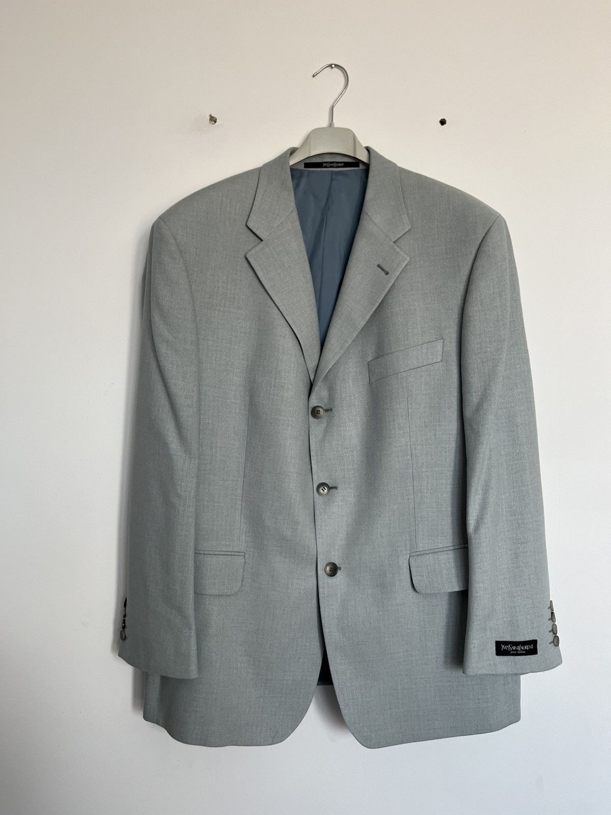 Yves Saint Laurent Vintage Yves Saint Laurent Pour Homme Silk & Wool Blazer Size 48R - 1 Thumbnail