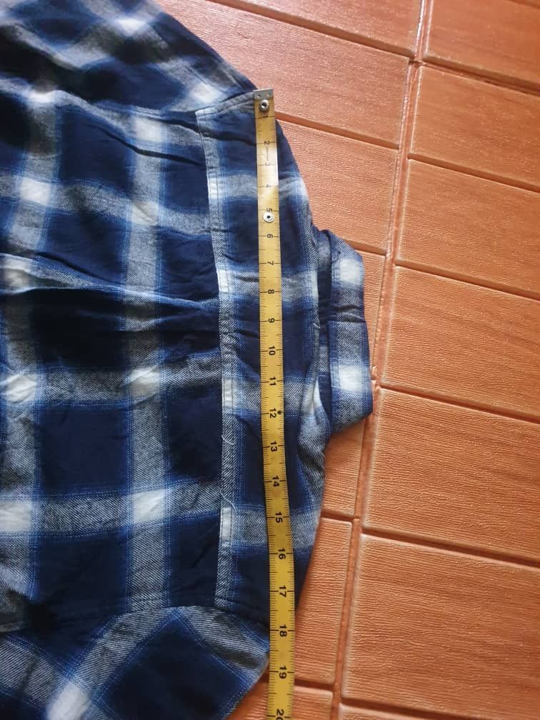 PPFM 💥Roshell checkered blue Japanese brand flannel shirt Size US M / EU 48-50 / 2 - 10 Thumbnail