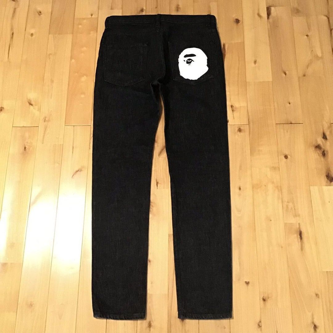 Bape BAPE APE HEAD logo black denim pants a bathing ape ★size M Size US 32 / EU 48 - 1 Thumbnail