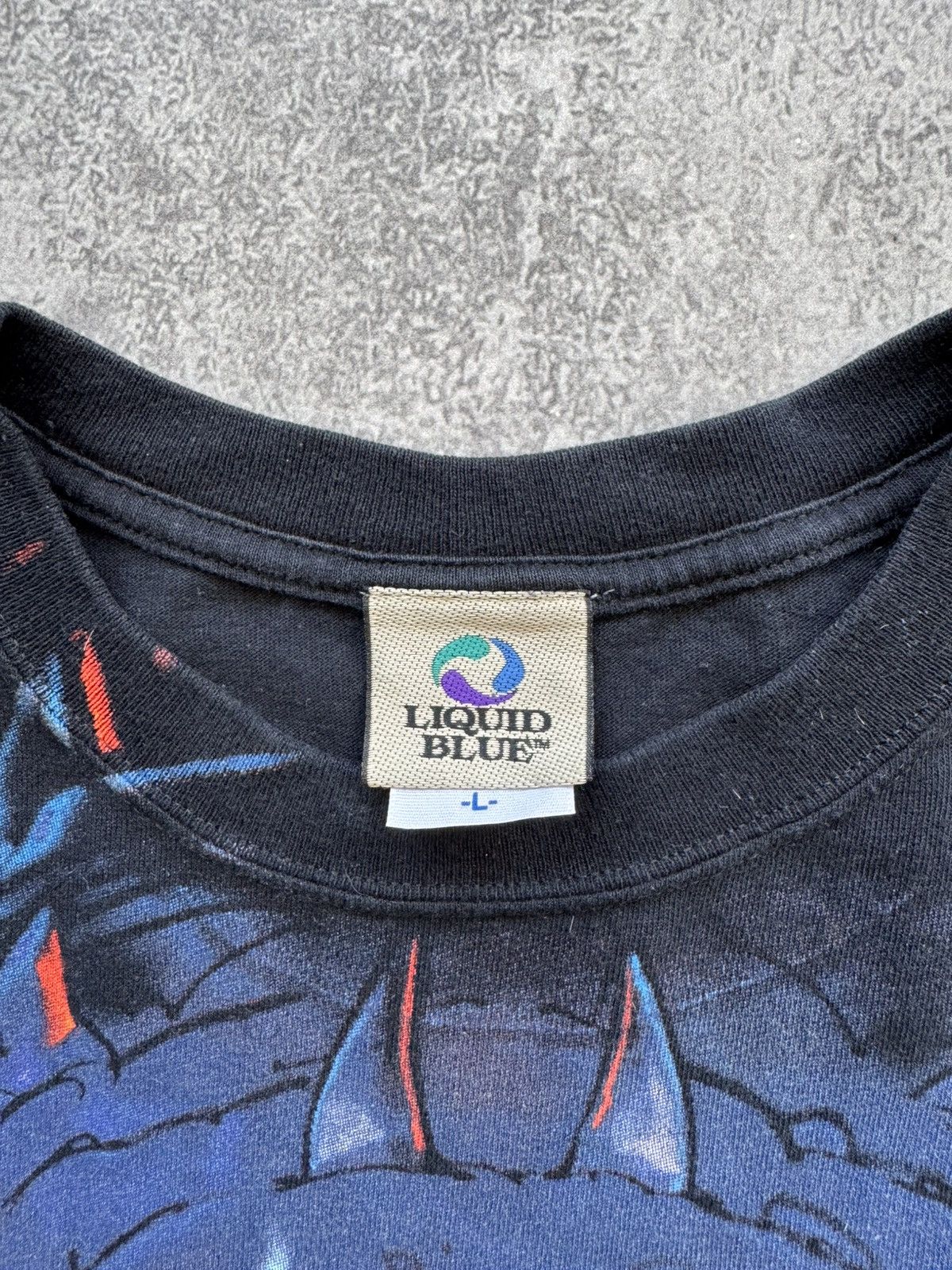 Liquid Blue × Vintage Vintage Liquid Blue Dragon All Over Print Tee Oversize Size US L / EU 52-54 / 3 - 7 Thumbnail