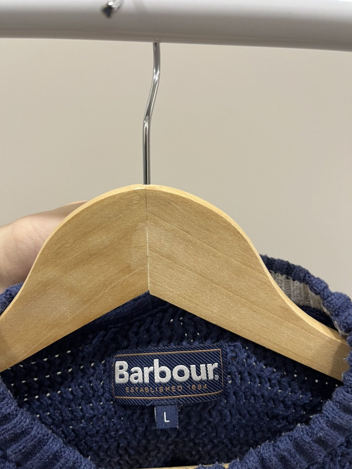 Barbour Barbour Sweater Knit Pullover Small Logo Dark Blue size L Size US L / EU 52-54 / 3 - 4 Thumbnail