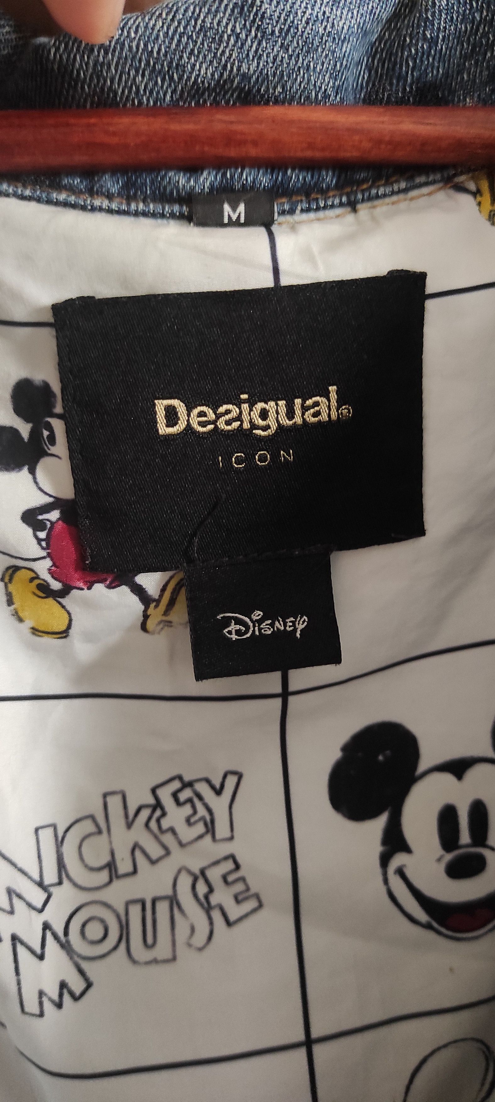 Desigual × Disney Desigual Women's Patchwork Mickey Mouse Graphic Denim Jacket Size M / US 6-8 / IT 42-44 - 16 Thumbnail