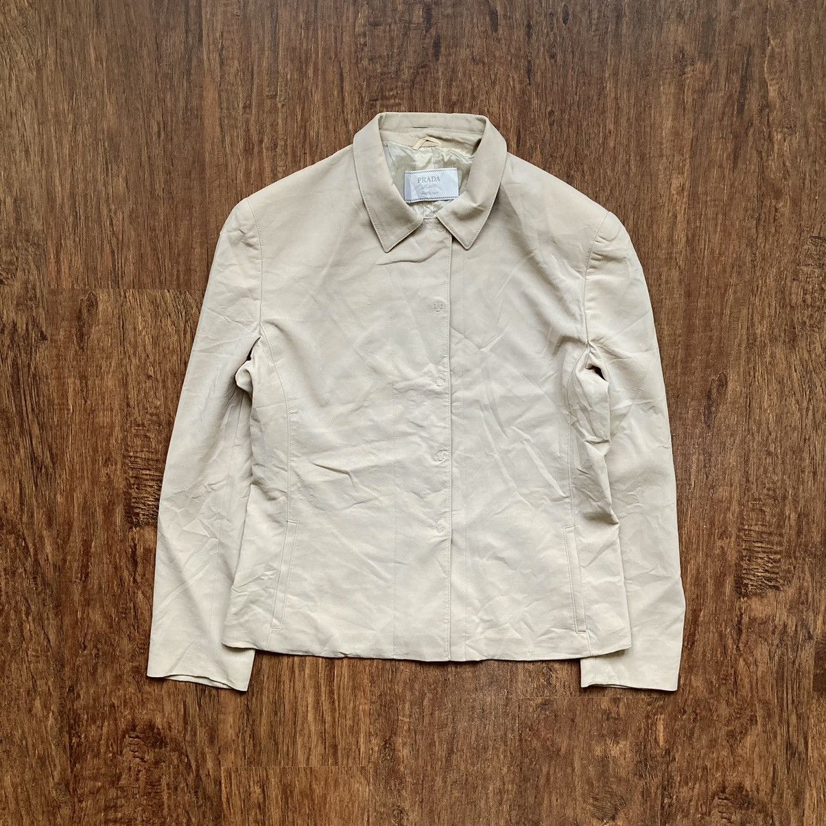 Prada × Vintage Prada White Lable Vintage Blazer Luxury Old Money Style Size S / US 4 / IT 40 - 1 Thumbnail