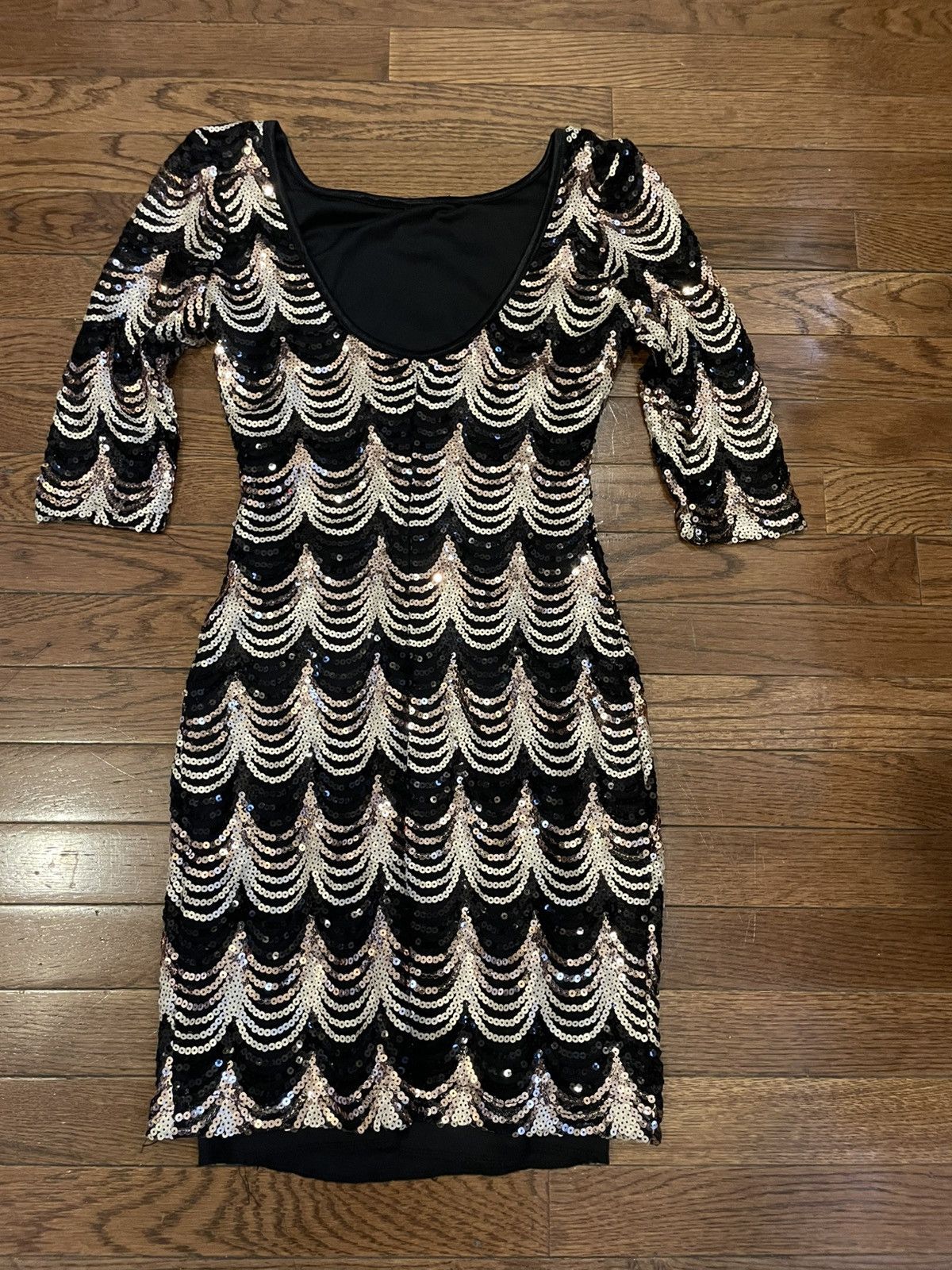 Other Crystal Doll black, white & gold sequin dress Size S / US 4 / IT 40 - 2 Thumbnail