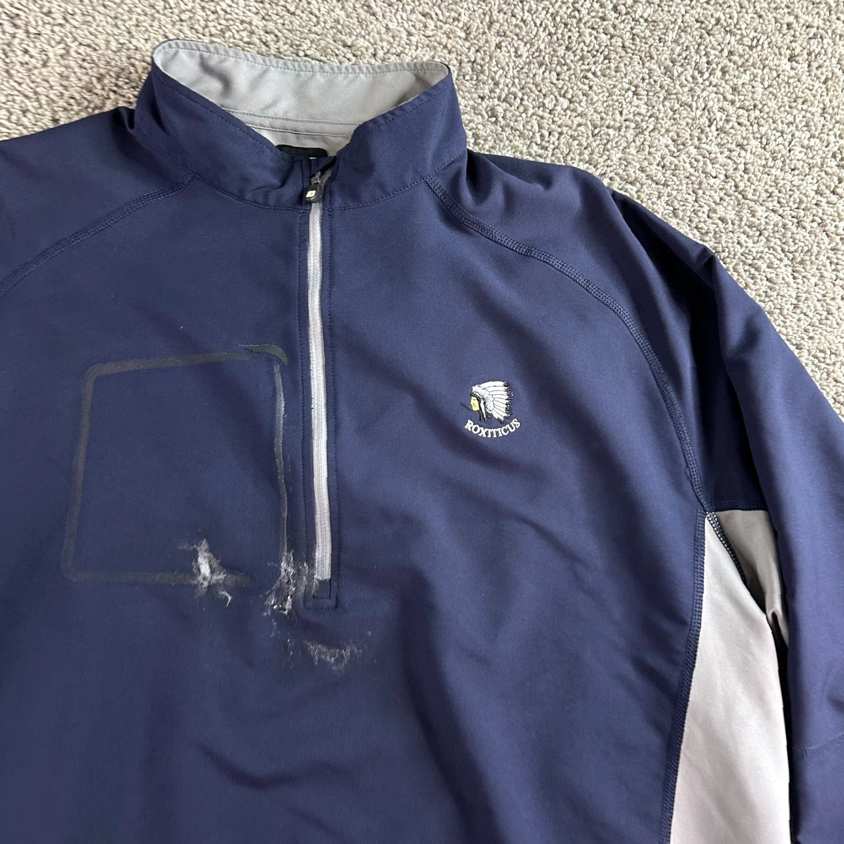 Footjoy FootJoy Jacket Mens L Blue Gray Lightweight 1/2 Zip Pullover Logo Windbreaker Casual Size US L / EU 52-54 / 3 - 3 Thumbnail