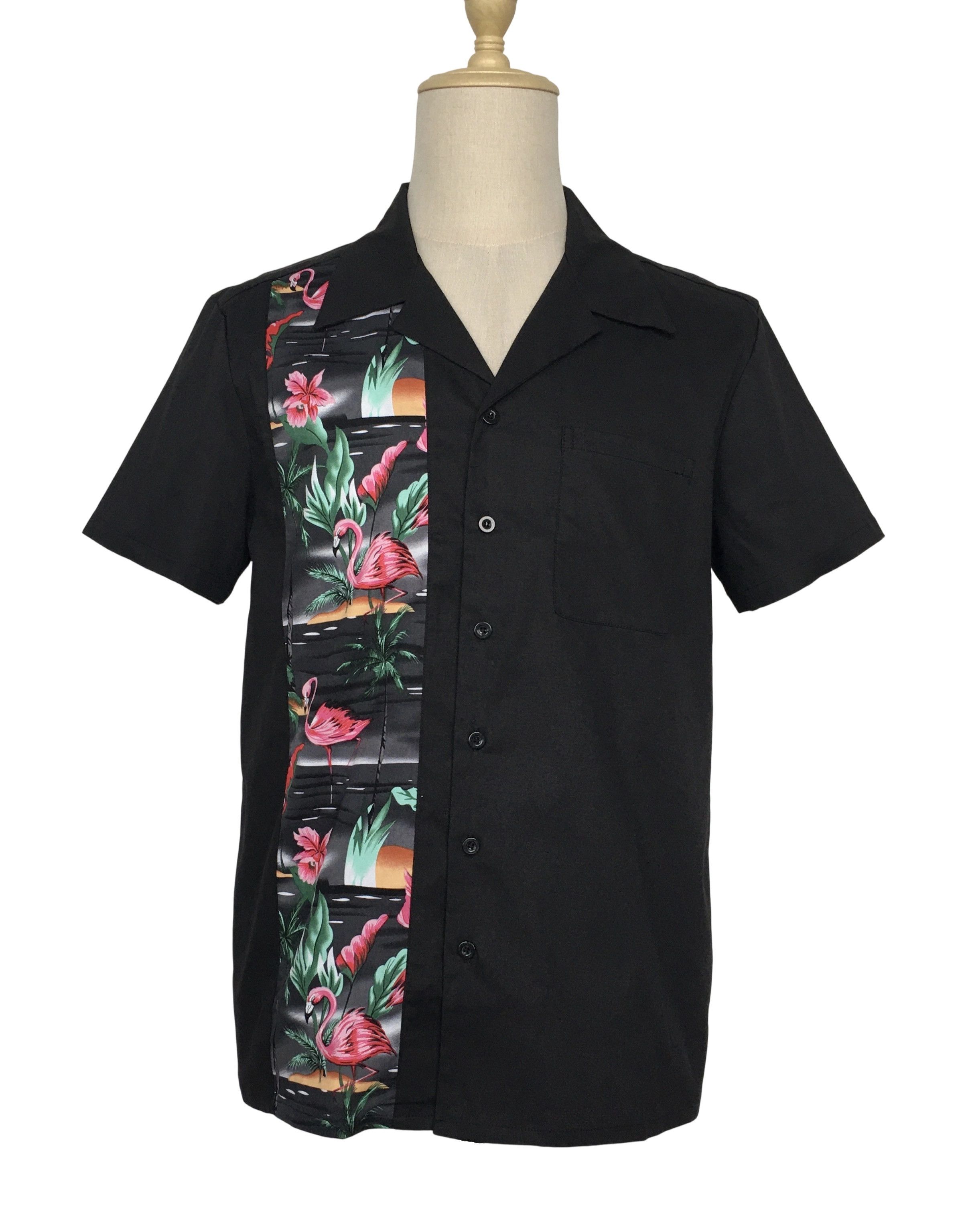Other Black Casual Bowling Shirts Flamingo Panel Vintage Style Size US L / EU 52-54 / 3 - 1 Thumbnail