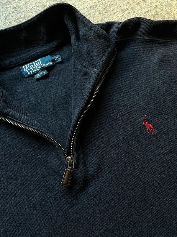 Polo Ralph Lauren Polo Ralph Lauren Sz XL 1/4 Zip Neck Sweatshirt Navy Size US XL / EU 56 / 4 - 4 Thumbnail