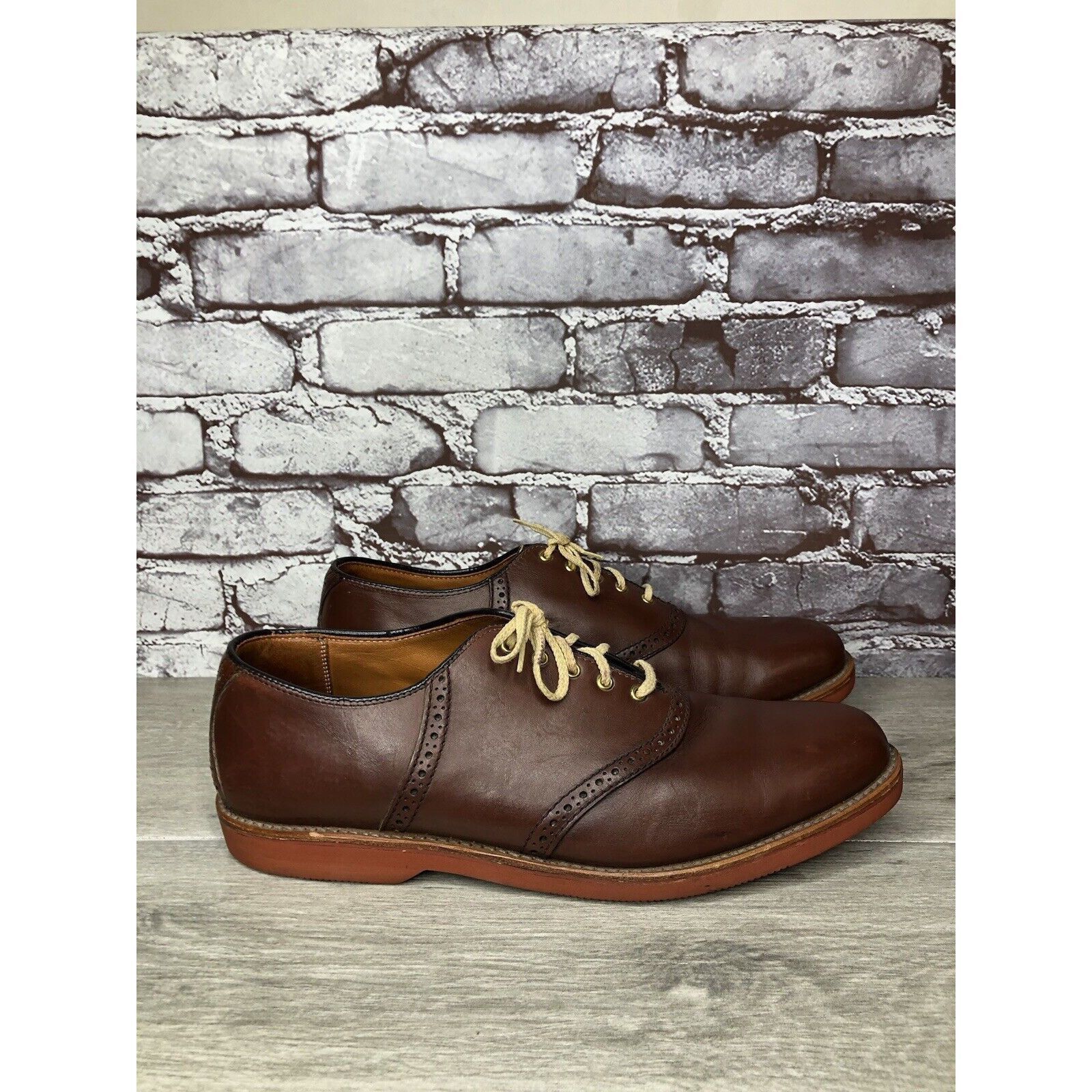 Cole Haan Cole Haan Burgundy Brown Leather Lace Up Dress Oxfords Shoes Size US 12 / EU 45 - 3 Thumbnail