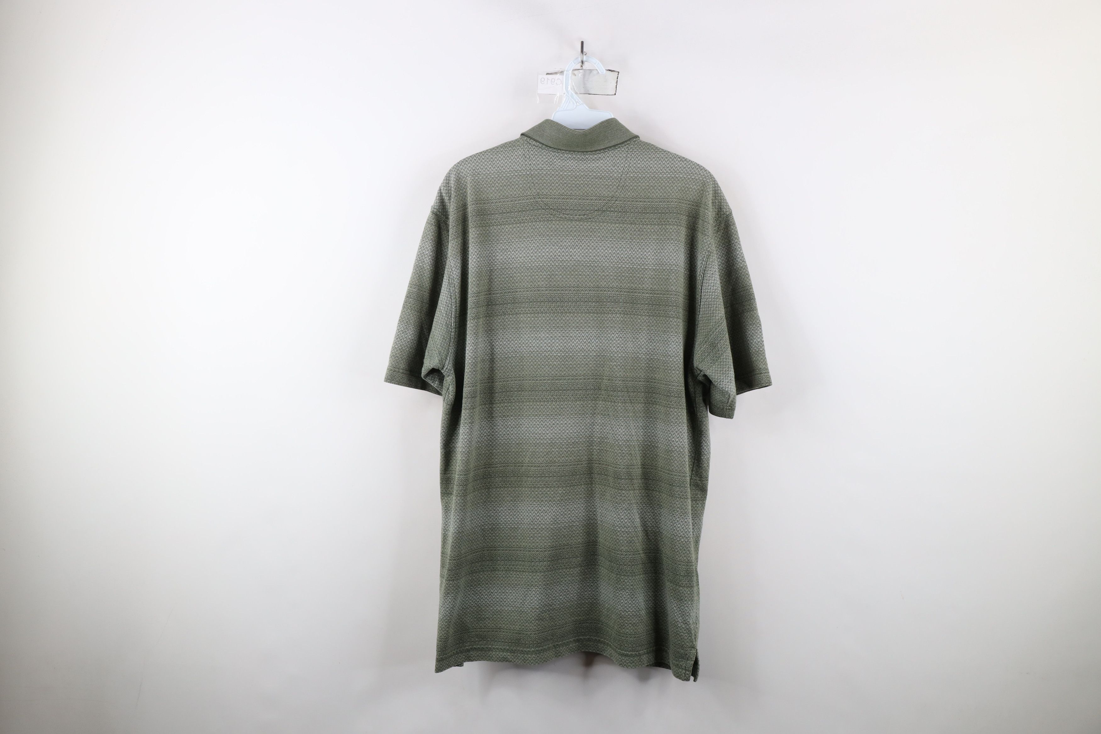 Vintage Vintage 90s Streetwear Herringbone Golf Polo Shirt Green Size US L / EU 52-54 / 3 - 11 Thumbnail