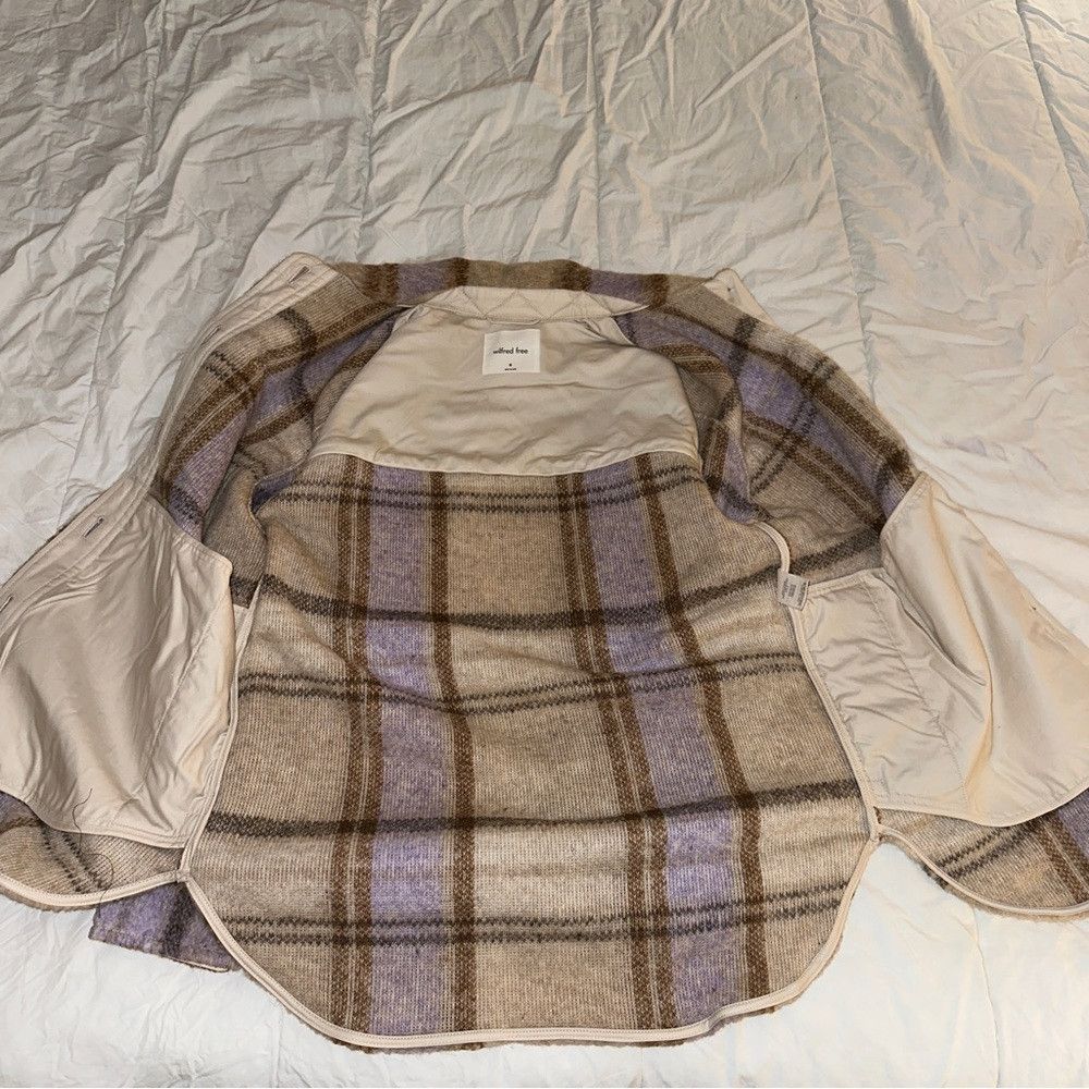 Aritzia NWT Wilfred Free Autumn Shirt Jacket Prairie Mdrs Merino Wo Size M / US 6-8 / IT 42-44 - 8 Thumbnail